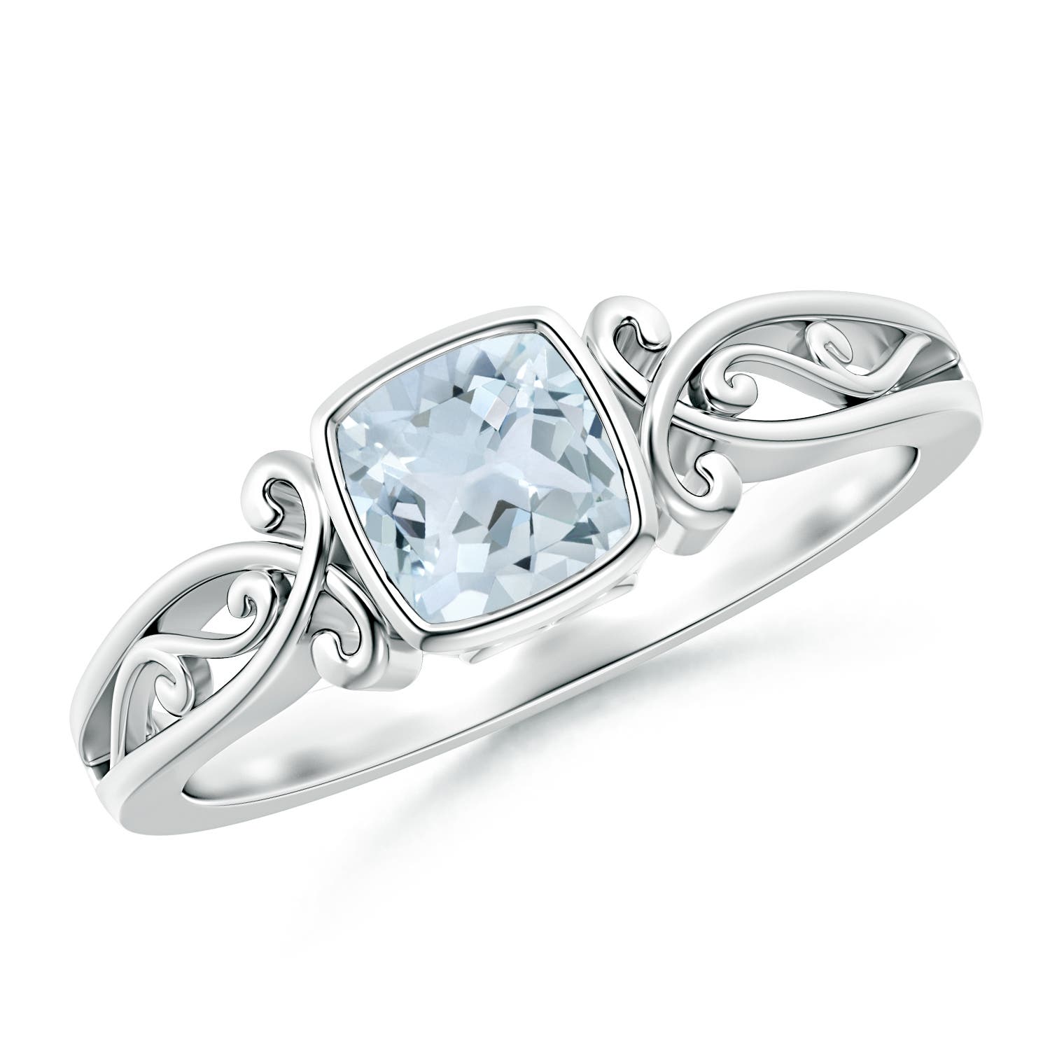 A - Aquamarine / 0.52 CT / 14 KT White Gold