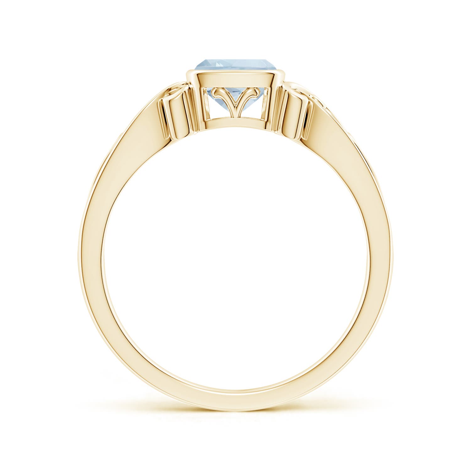 A - Aquamarine / 0.52 CT / 14 KT Yellow Gold