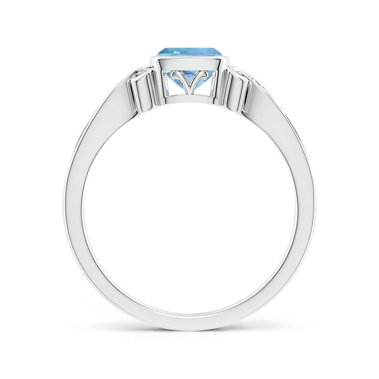 AAAA - Aquamarine / 0.52 CT / 14 KT White Gold