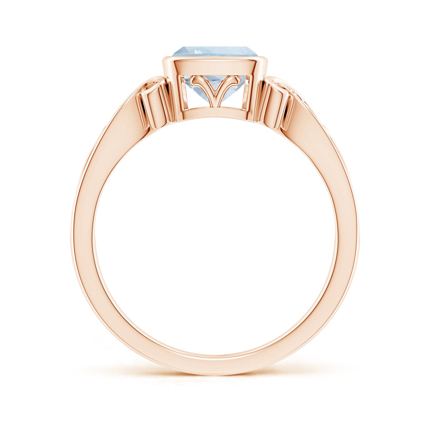 A - Aquamarine / 0.88 CT / 14 KT Rose Gold