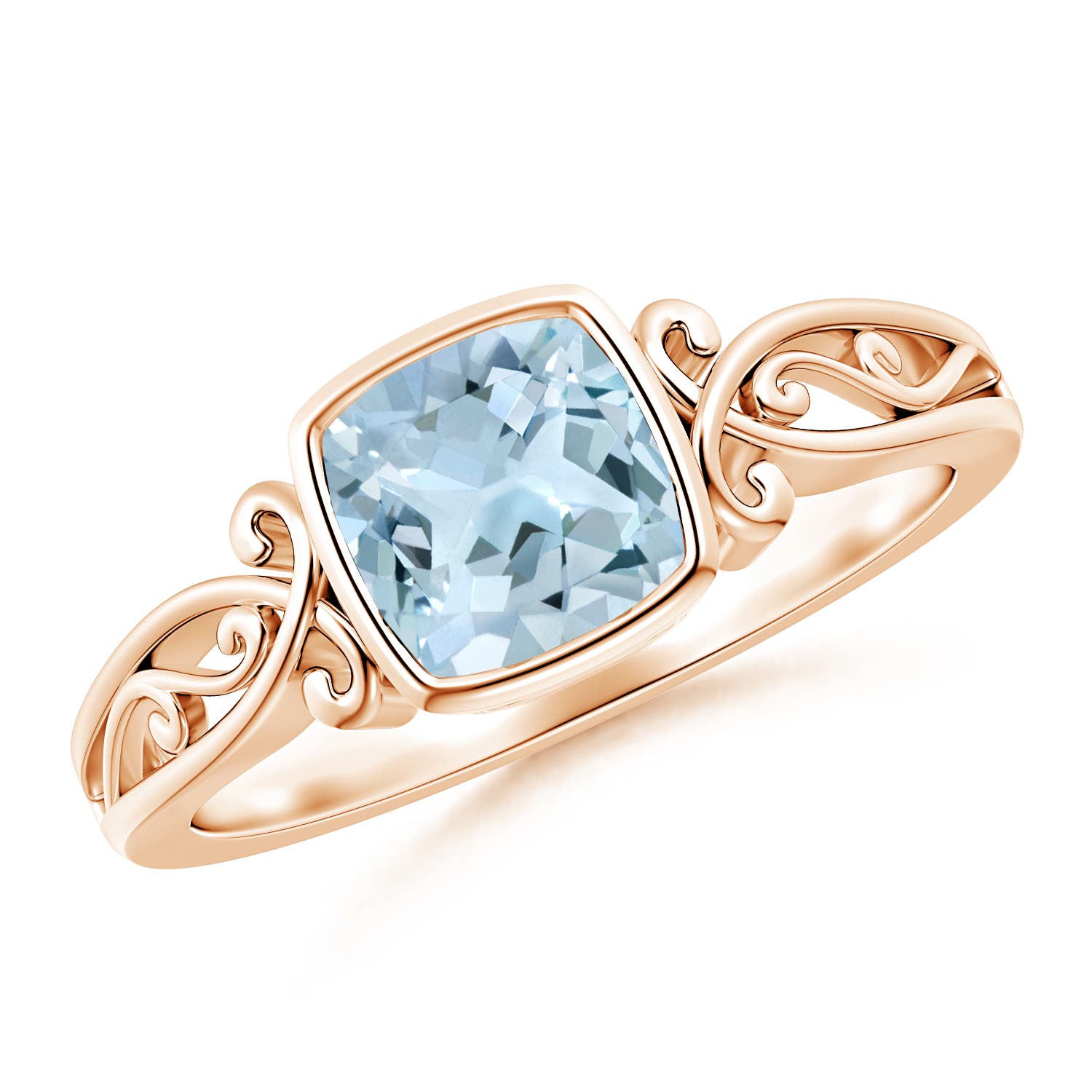 AA - Aquamarine / 0.88 CT / 14 KT Rose Gold