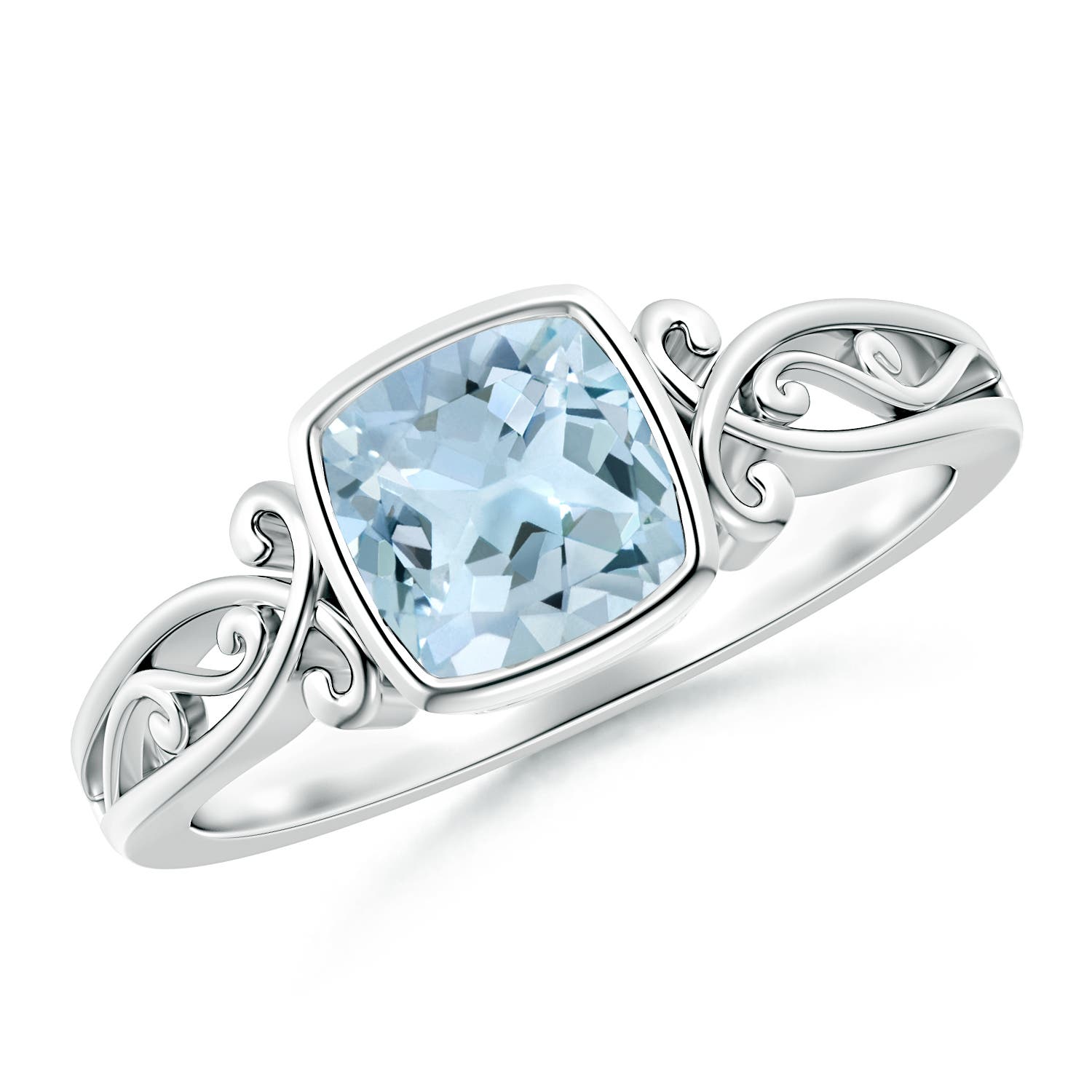 AA - Aquamarine / 0.88 CT / 14 KT White Gold