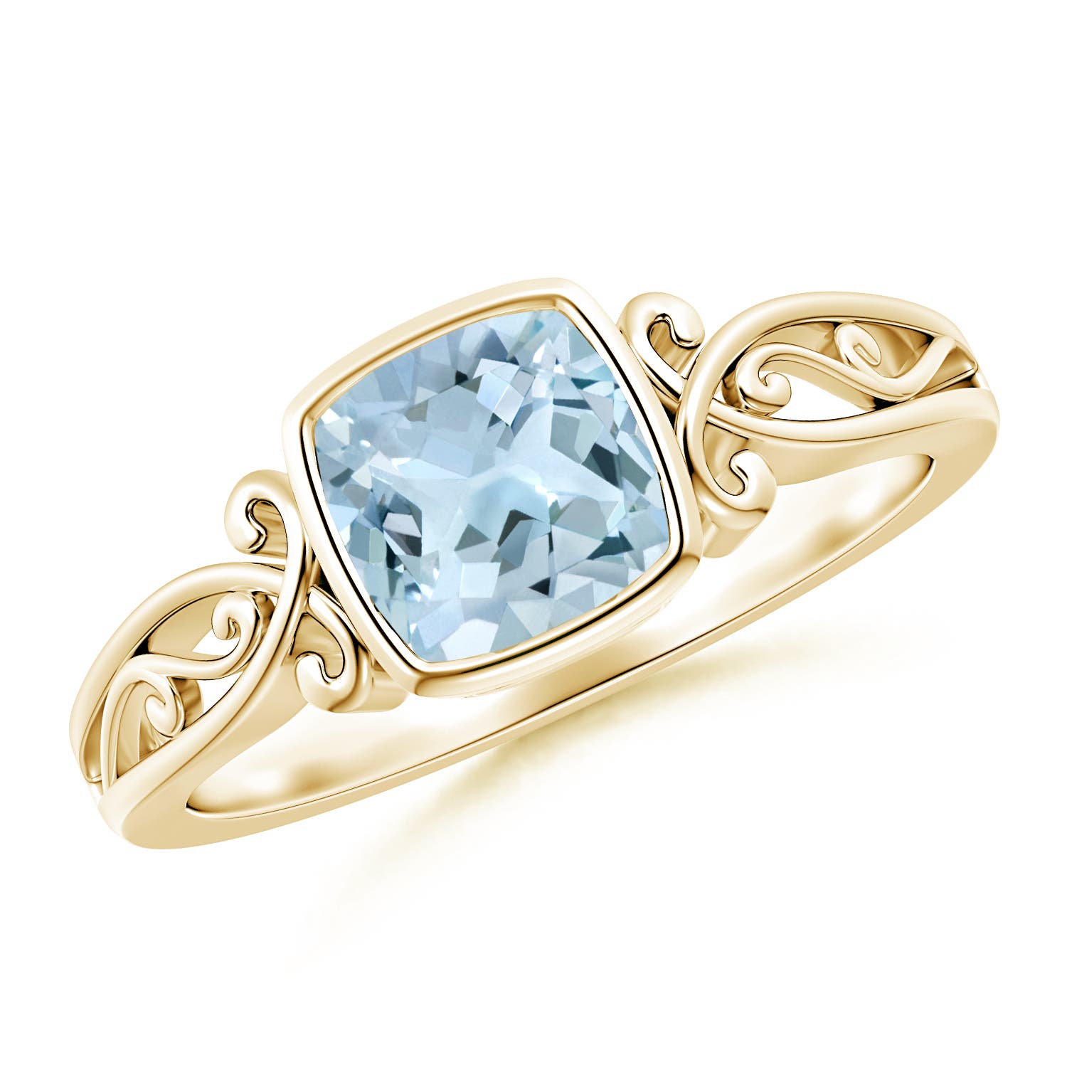 AA - Aquamarine / 0.88 CT / 14 KT Yellow Gold