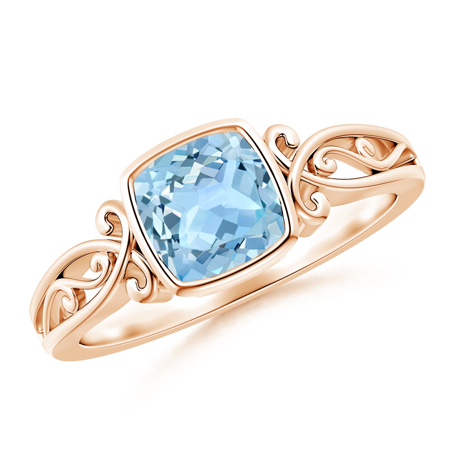 AAA - Aquamarine / 0.88 CT / 14 KT Rose Gold