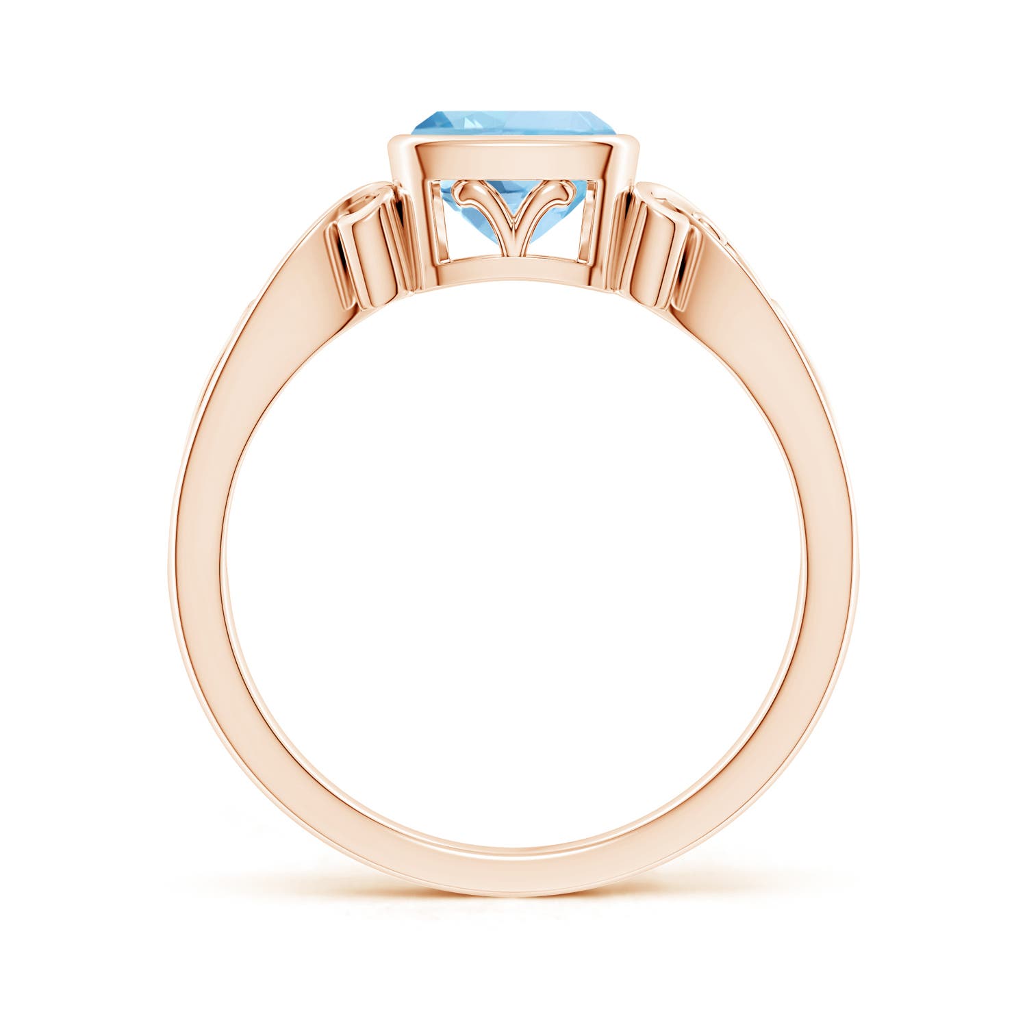 AAA - Aquamarine / 0.88 CT / 14 KT Rose Gold