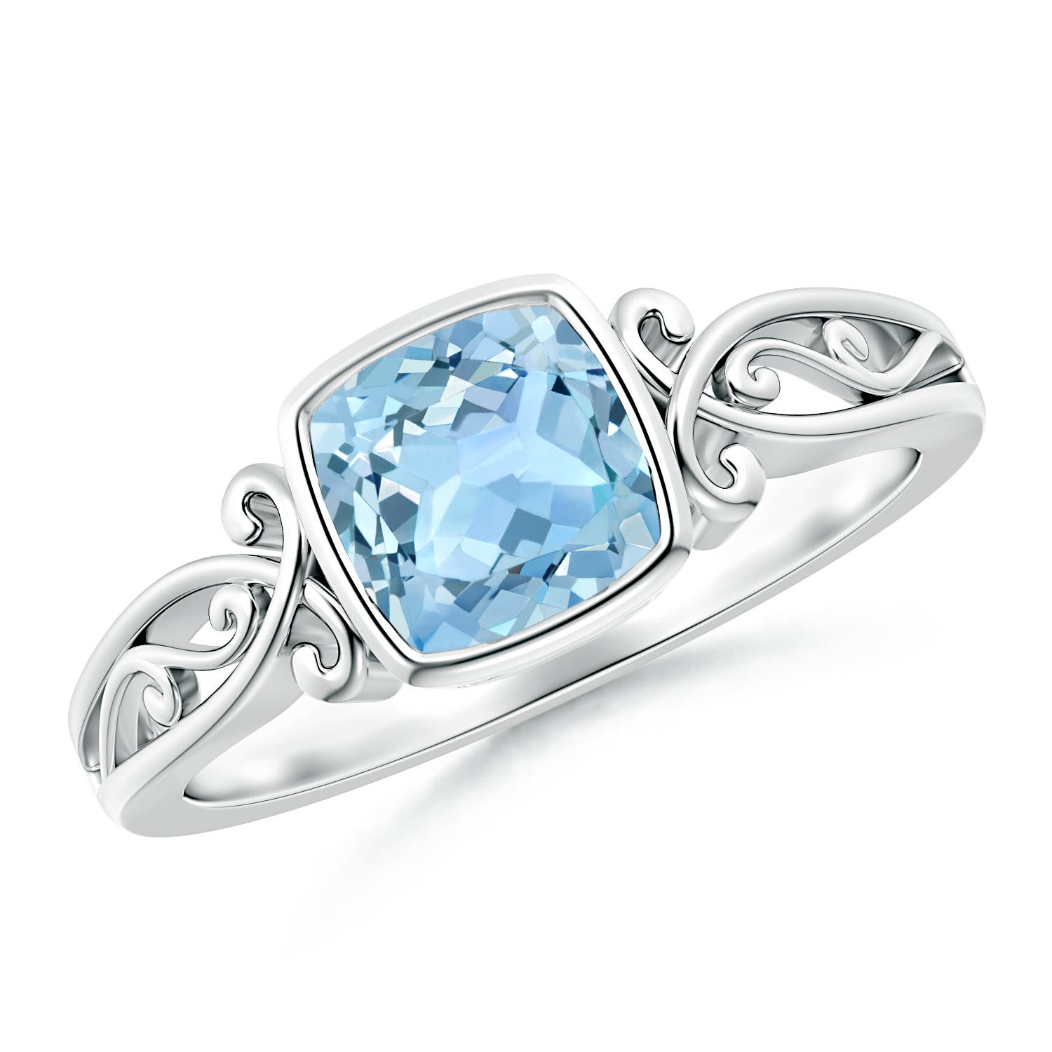 AAA - Aquamarine / 0.88 CT / 14 KT White Gold