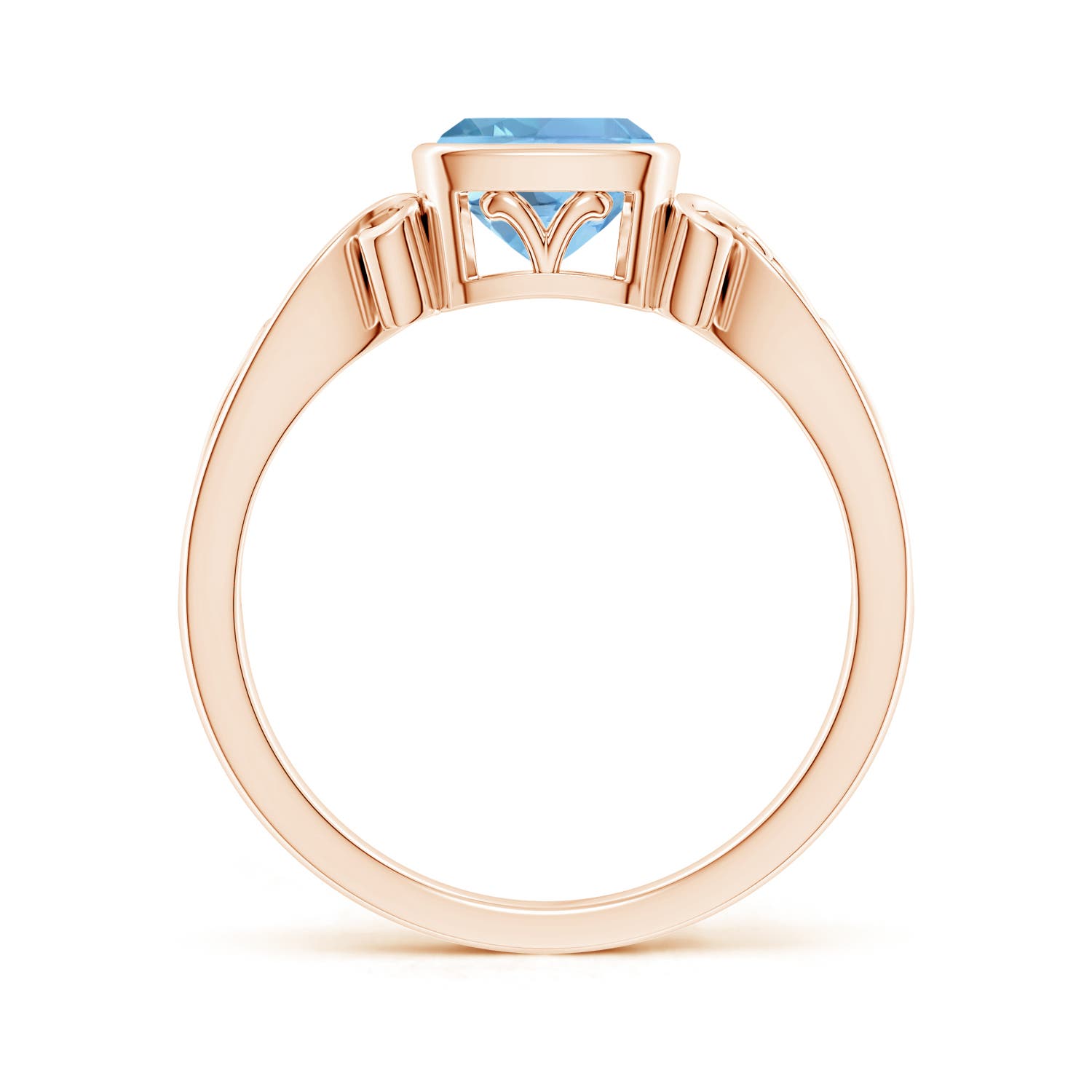 AAAA - Aquamarine / 0.88 CT / 14 KT Rose Gold