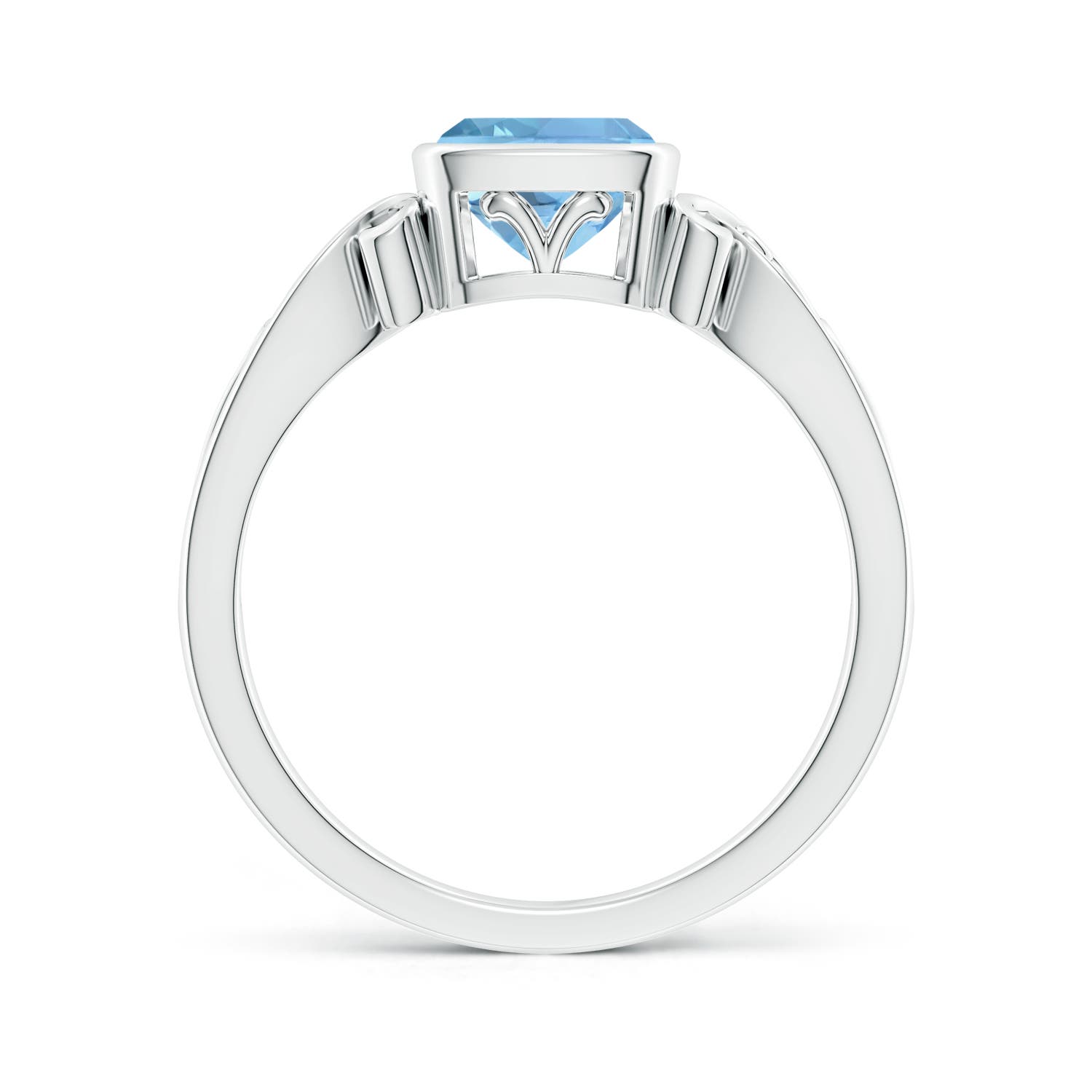 AAAA - Aquamarine / 0.88 CT / 14 KT White Gold