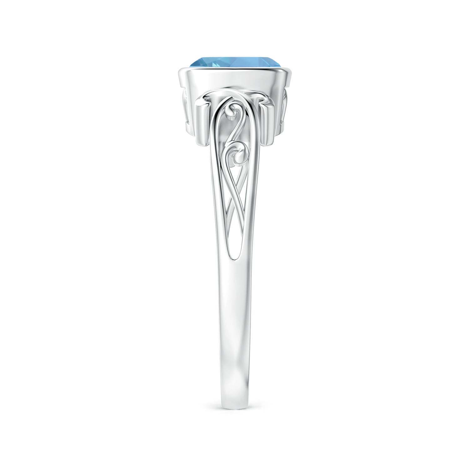 AAAA - Aquamarine / 0.88 CT / 14 KT White Gold