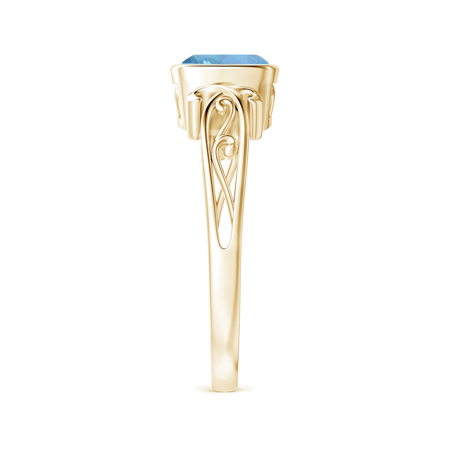 AAAA - Aquamarine / 0.88 CT / 14 KT Yellow Gold