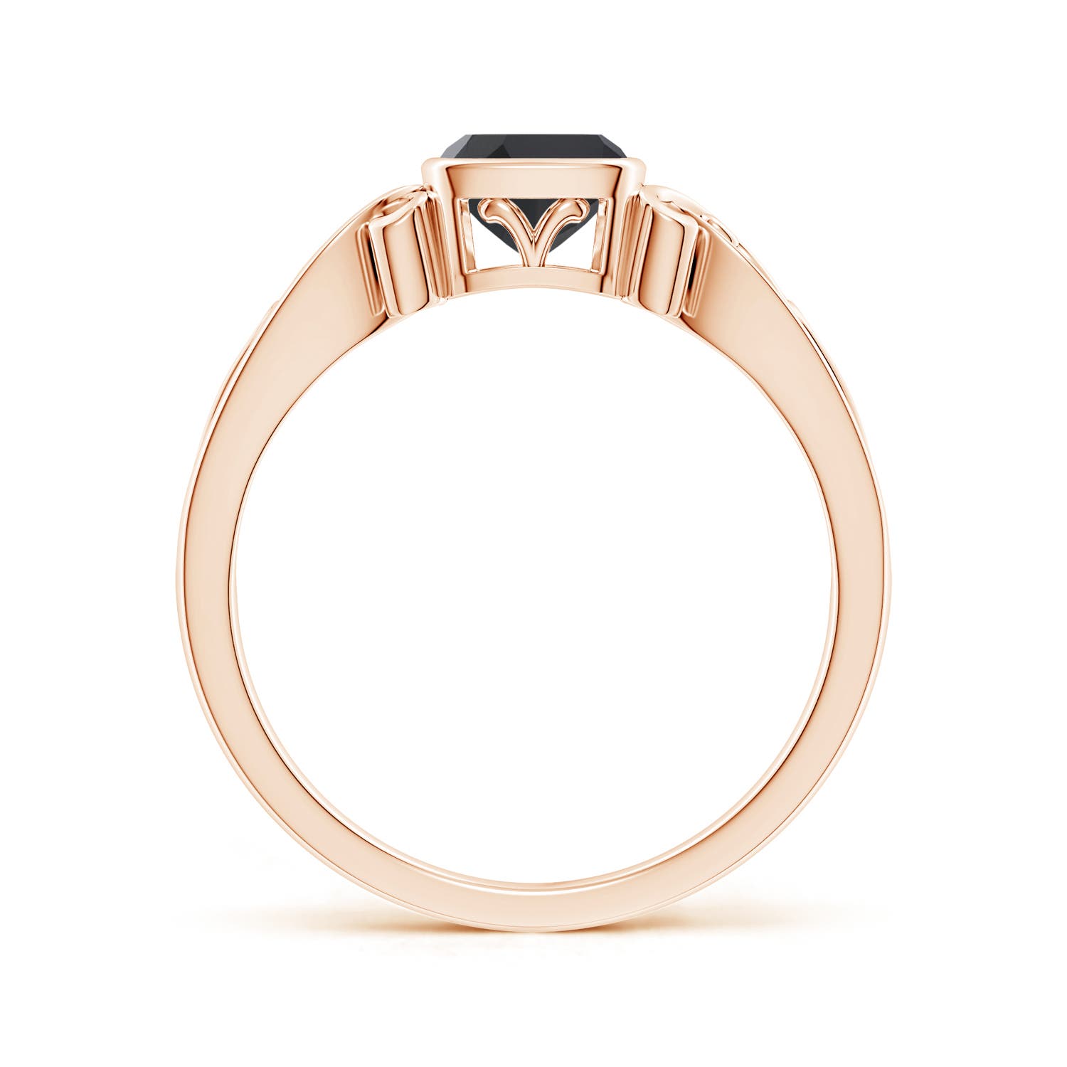 AAA - Black Onyx / 0.55 CT / 14 KT Rose Gold