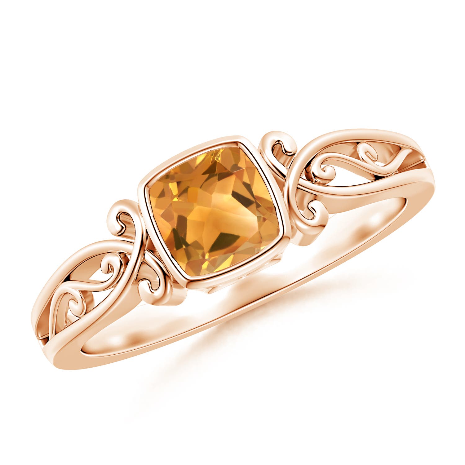 A - Citrine / 0.6 CT / 14 KT Rose Gold