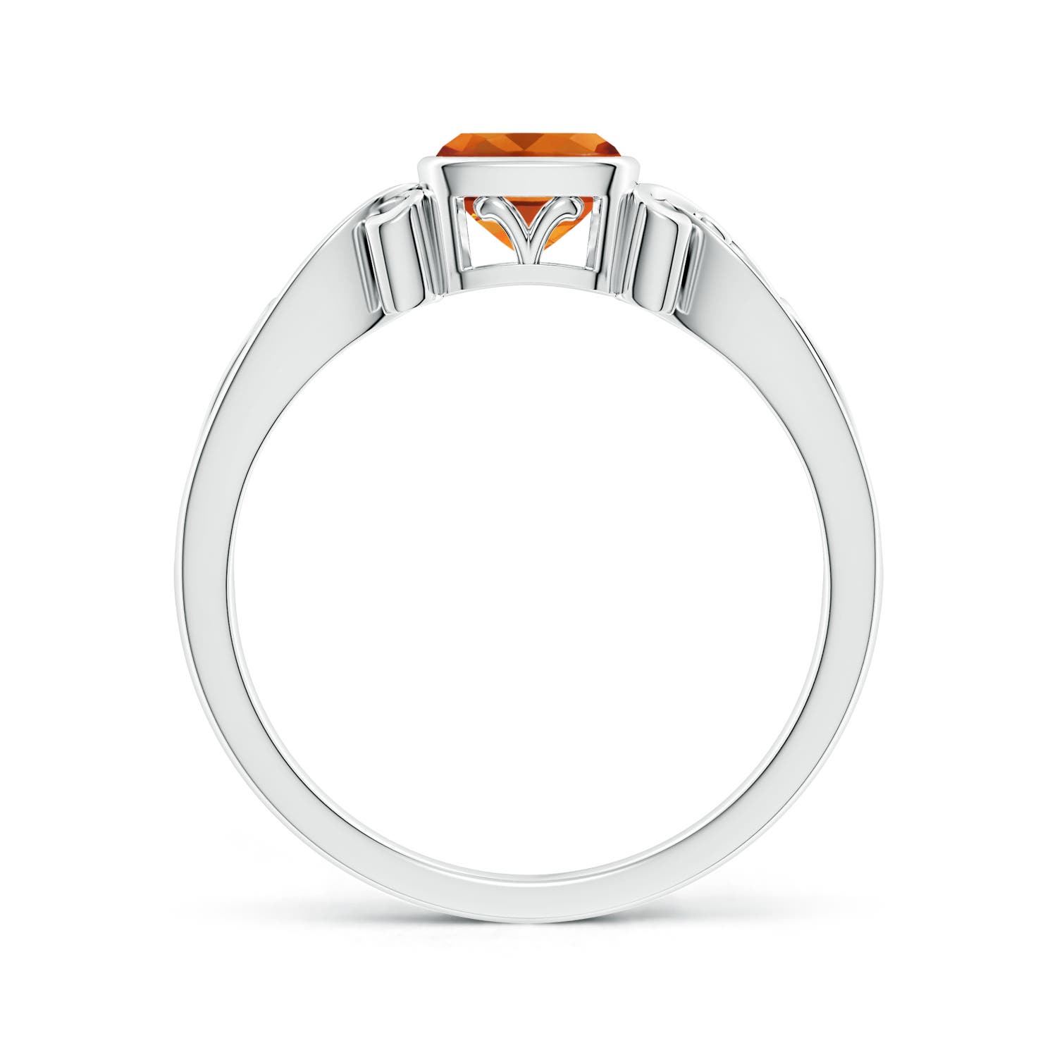 AAAA - Citrine / 0.6 CT / 14 KT White Gold