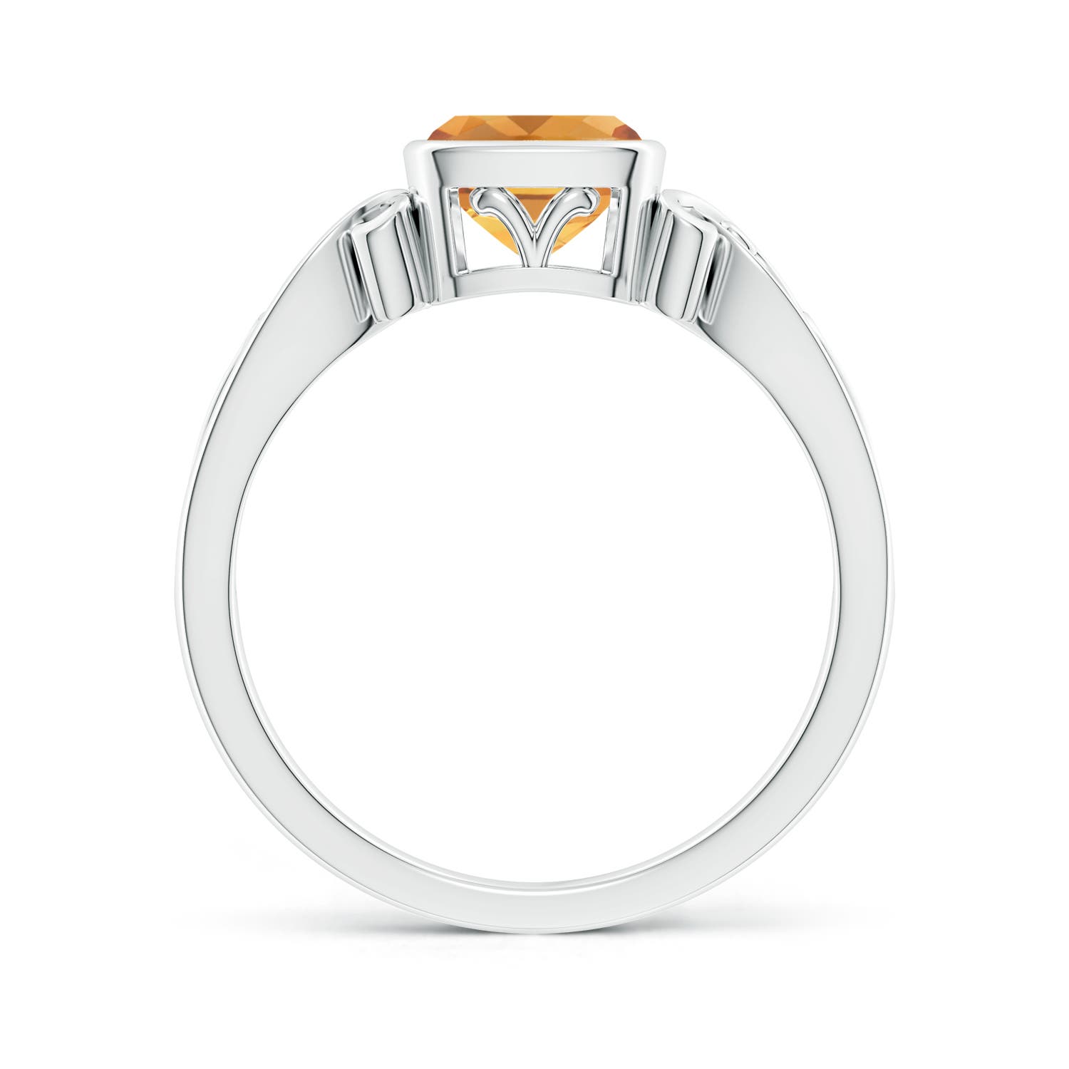 A - Citrine / 0.9 CT / 14 KT White Gold