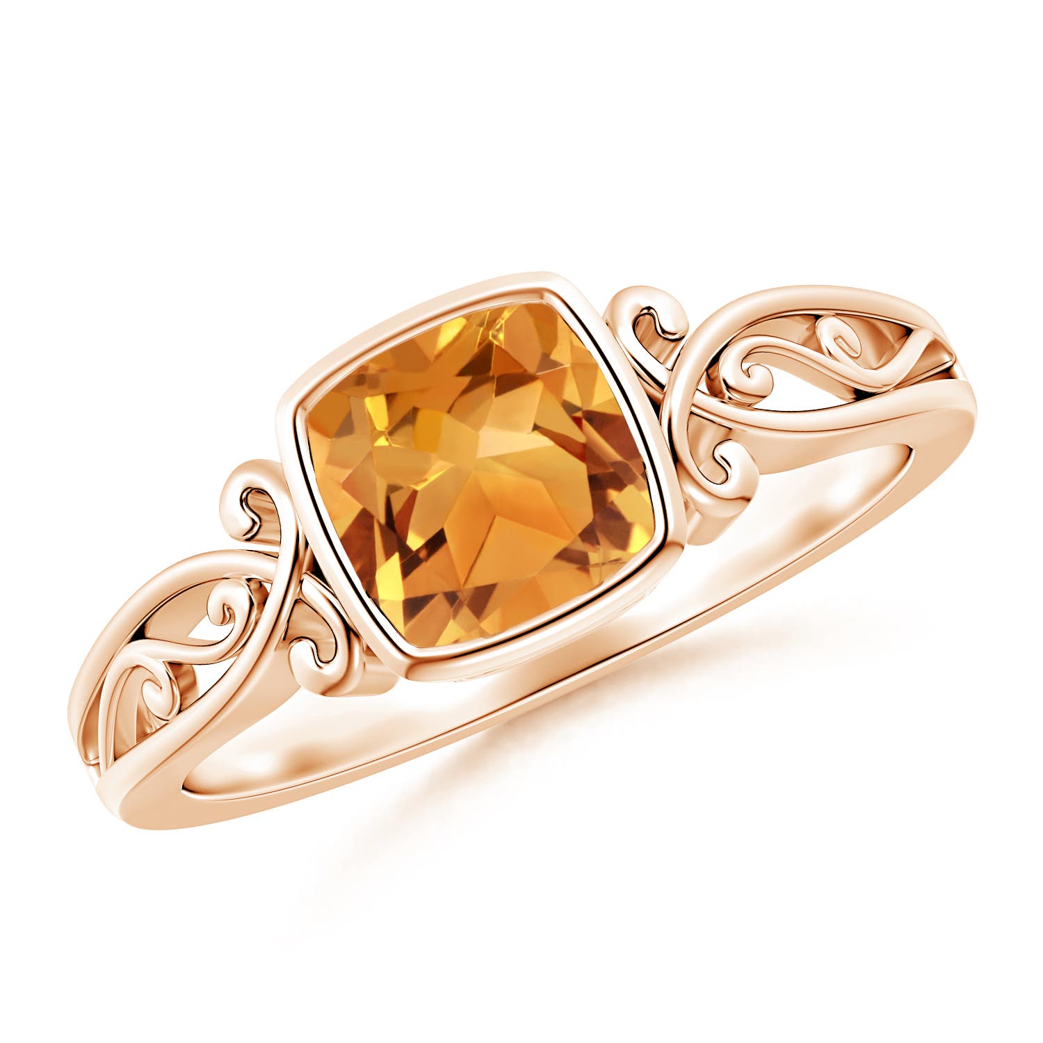 AA - Citrine / 0.9 CT / 14 KT Rose Gold