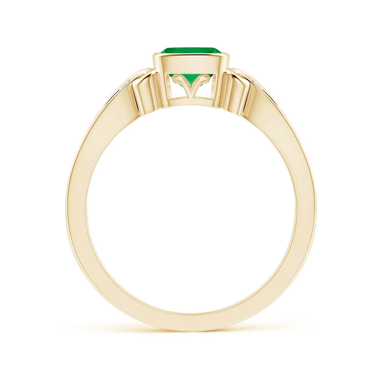 AAA - Emerald / 0.55 CT / 14 KT Yellow Gold