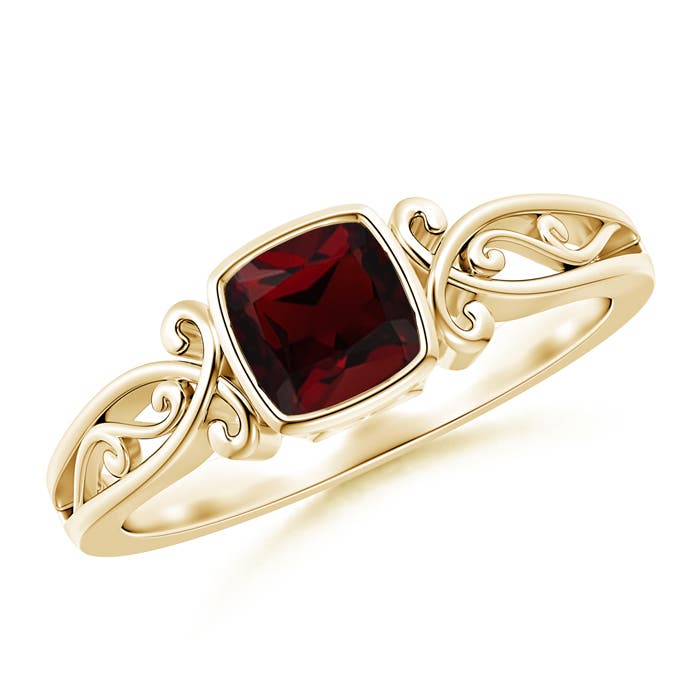 AA - Garnet / 0.8 CT / 14 KT Yellow Gold