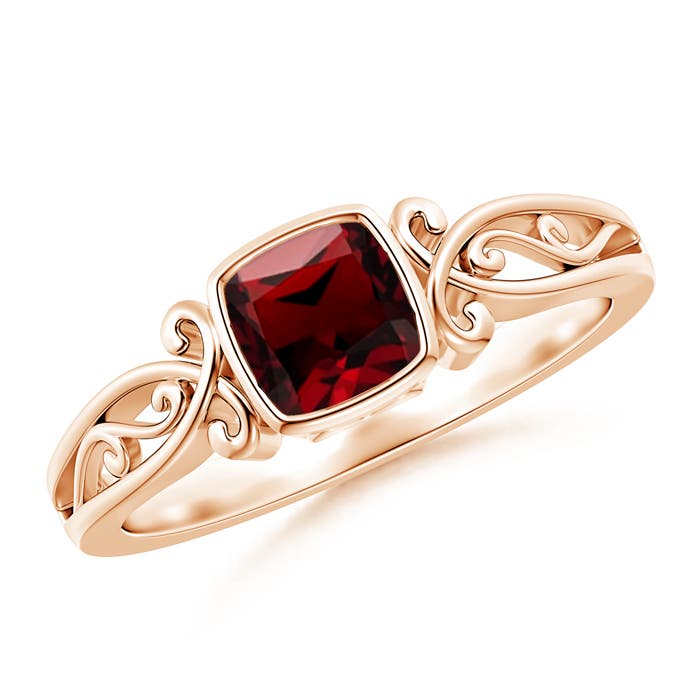 AAAA - Garnet / 0.8 CT / 14 KT Rose Gold