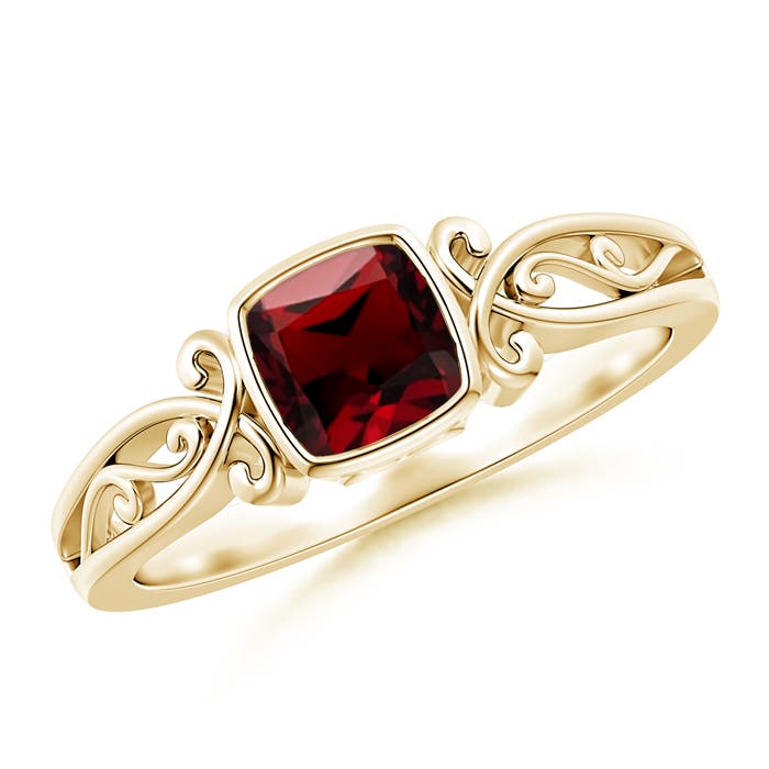 AAAA - Garnet / 0.8 CT / 14 KT Yellow Gold