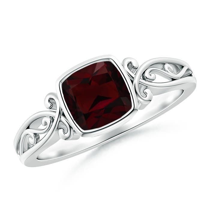 A - Garnet / 1.25 CT / 14 KT White Gold