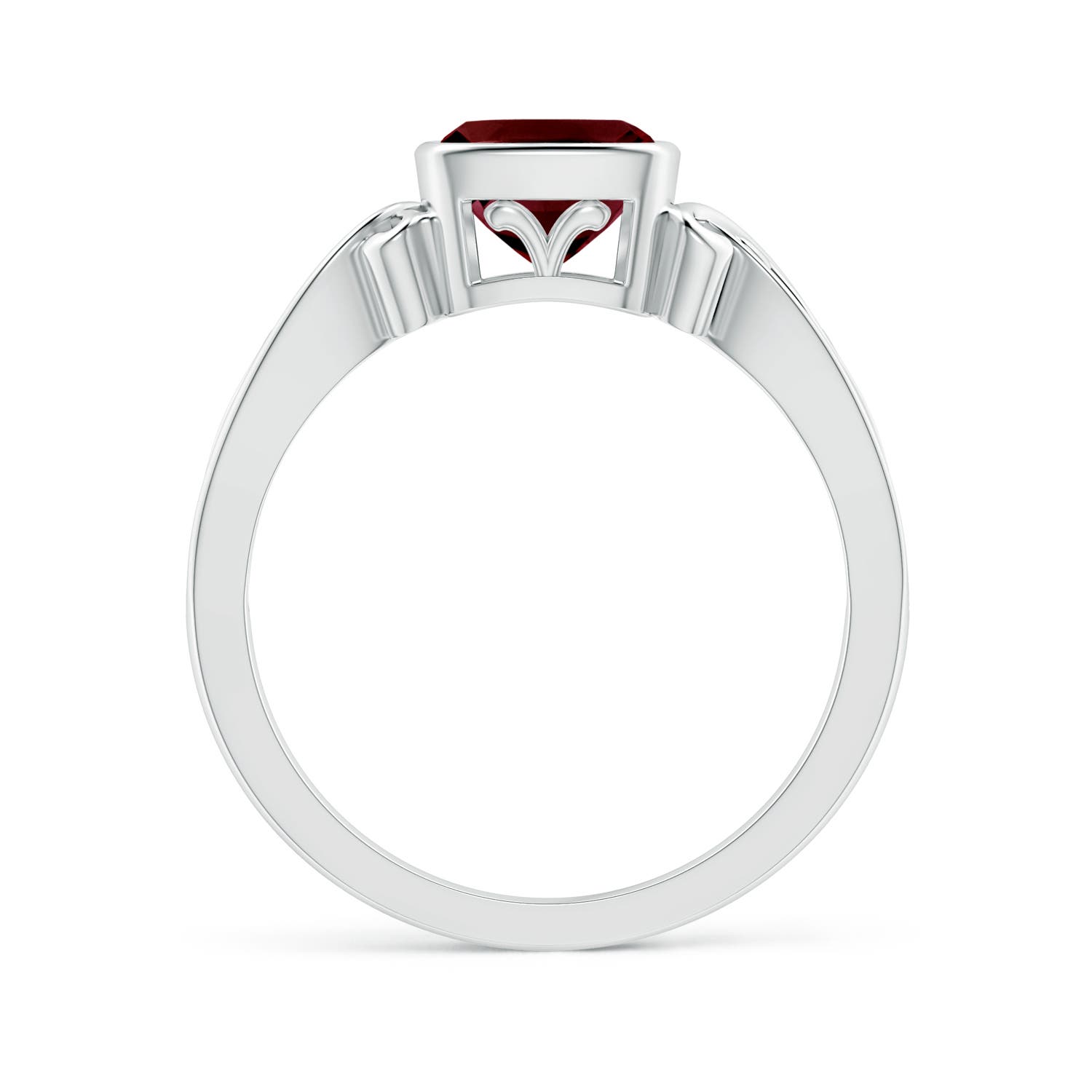 A - Garnet / 1.25 CT / 14 KT White Gold