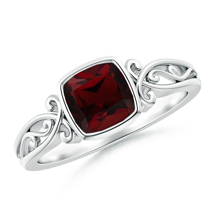 AA - Garnet / 1.25 CT / 14 KT White Gold