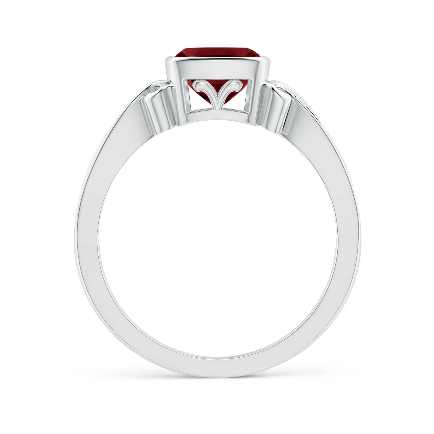 AA - Garnet / 1.25 CT / 14 KT White Gold