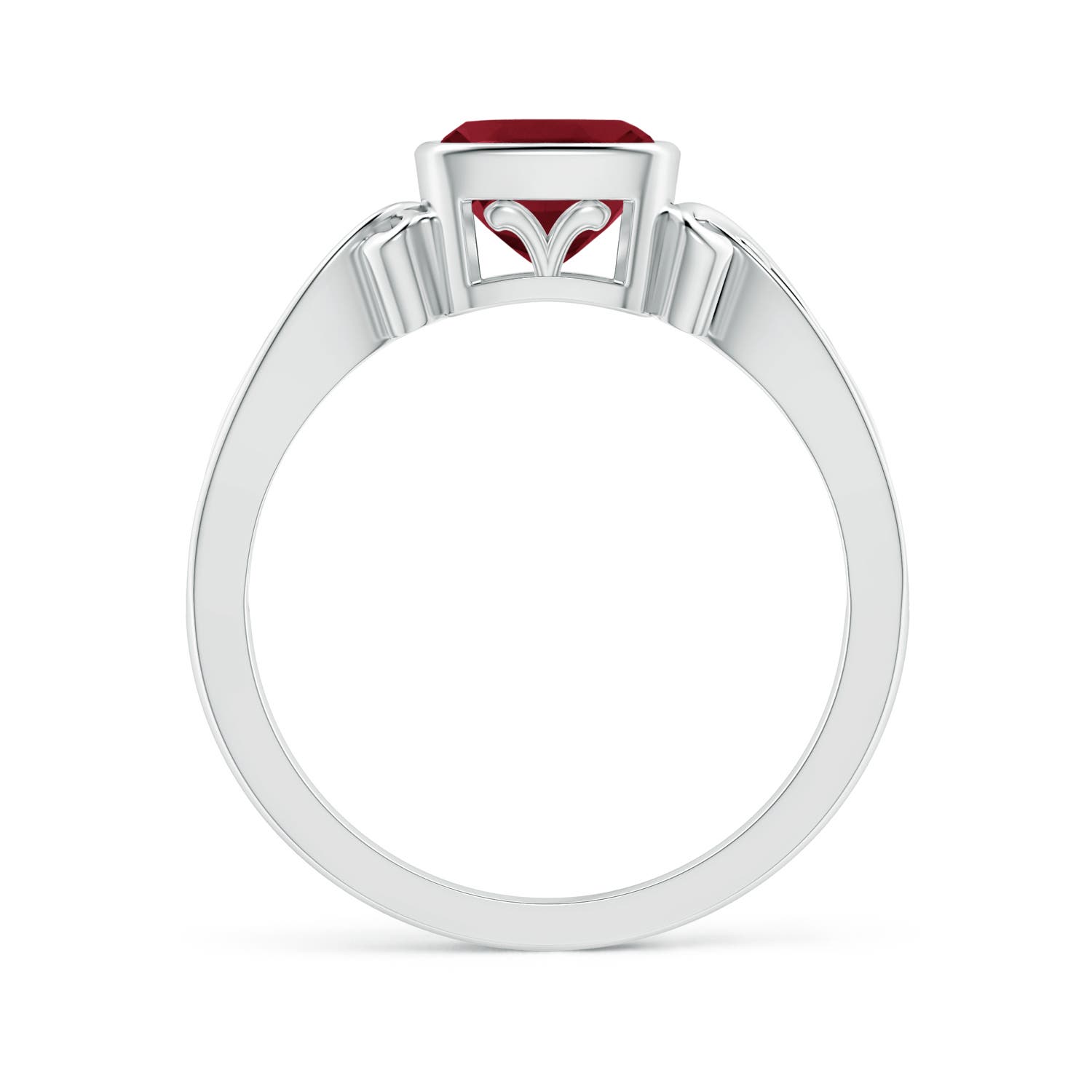 AAA - Garnet / 1.25 CT / 14 KT White Gold