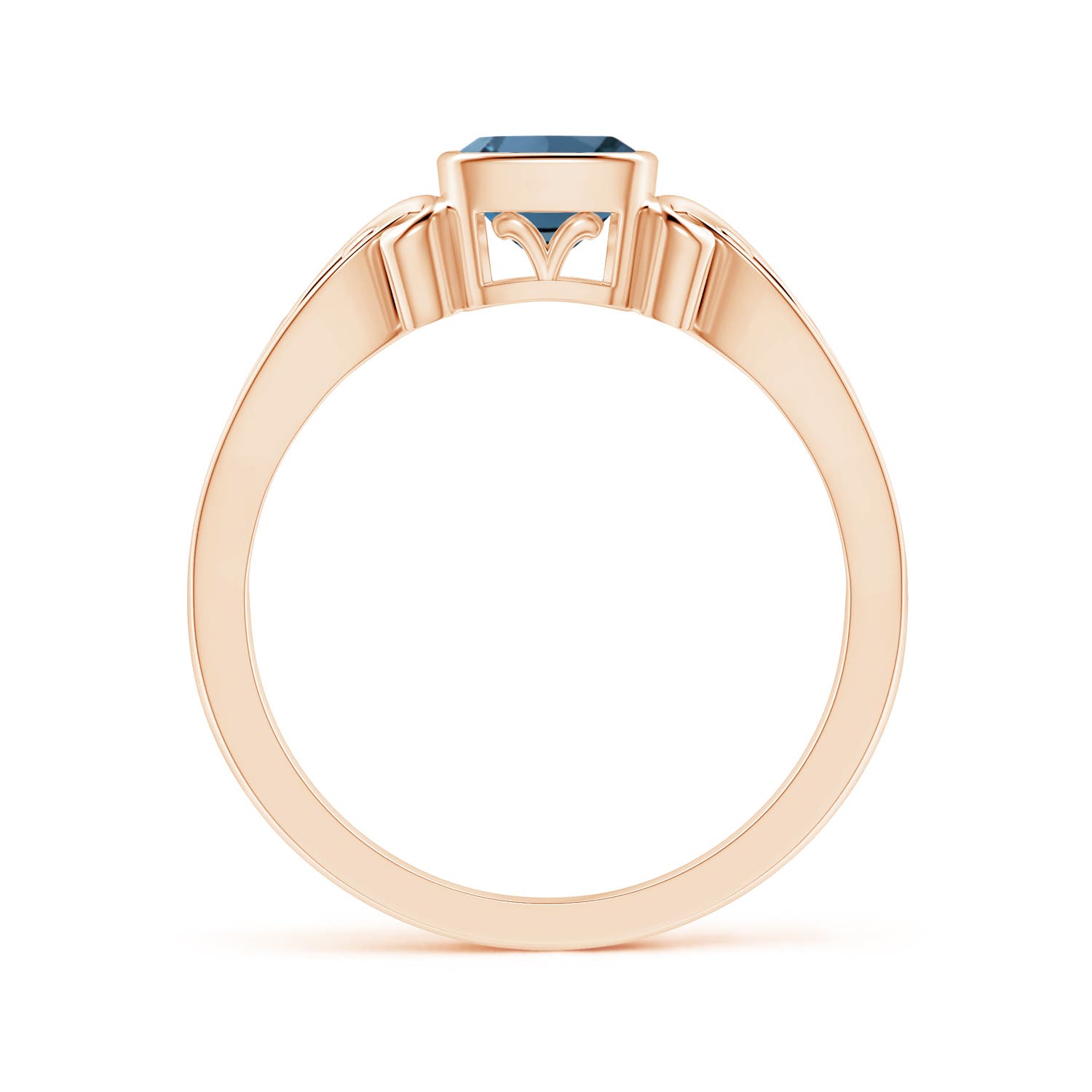 A - London Blue Topaz / 0.7 CT / 14 KT Rose Gold