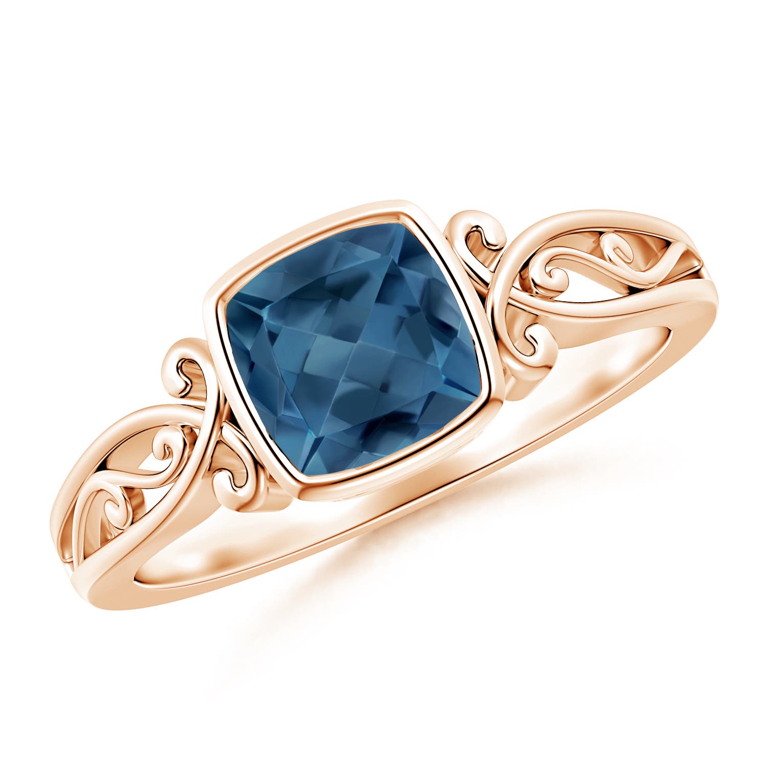 A - London Blue Topaz / 1.1 CT / 14 KT Rose Gold