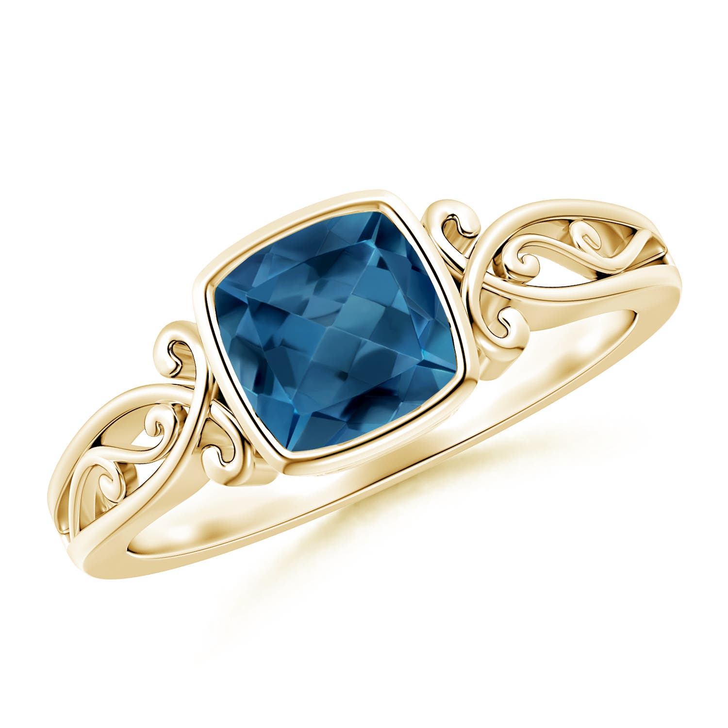 AA - London Blue Topaz / 1.1 CT / 14 KT Yellow Gold