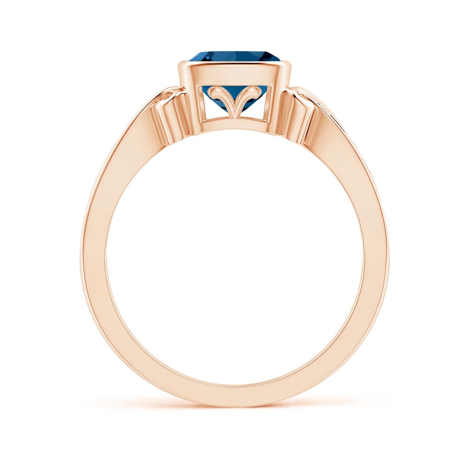 AAA - London Blue Topaz / 1.1 CT / 14 KT Rose Gold