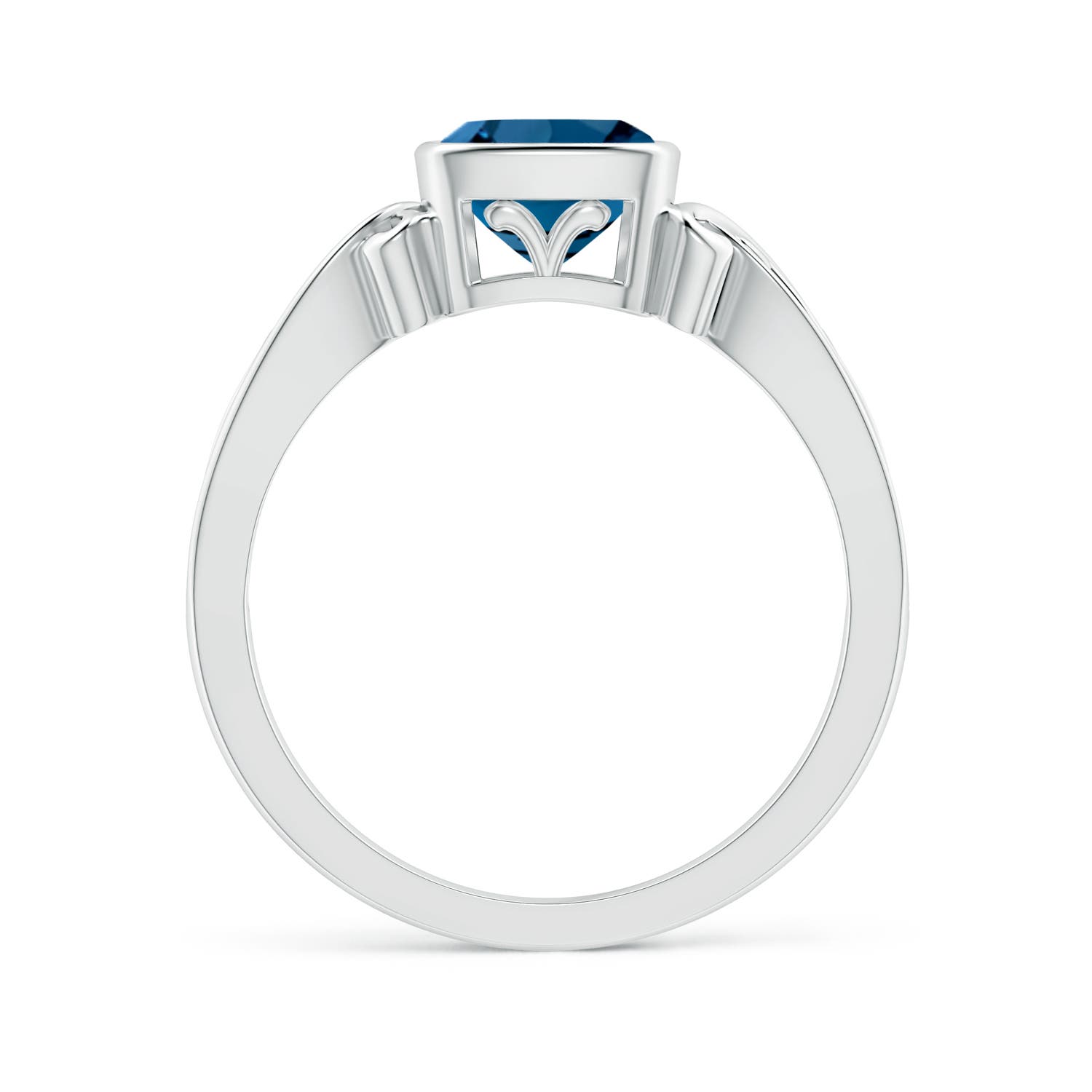 AAA - London Blue Topaz / 1.1 CT / 14 KT White Gold