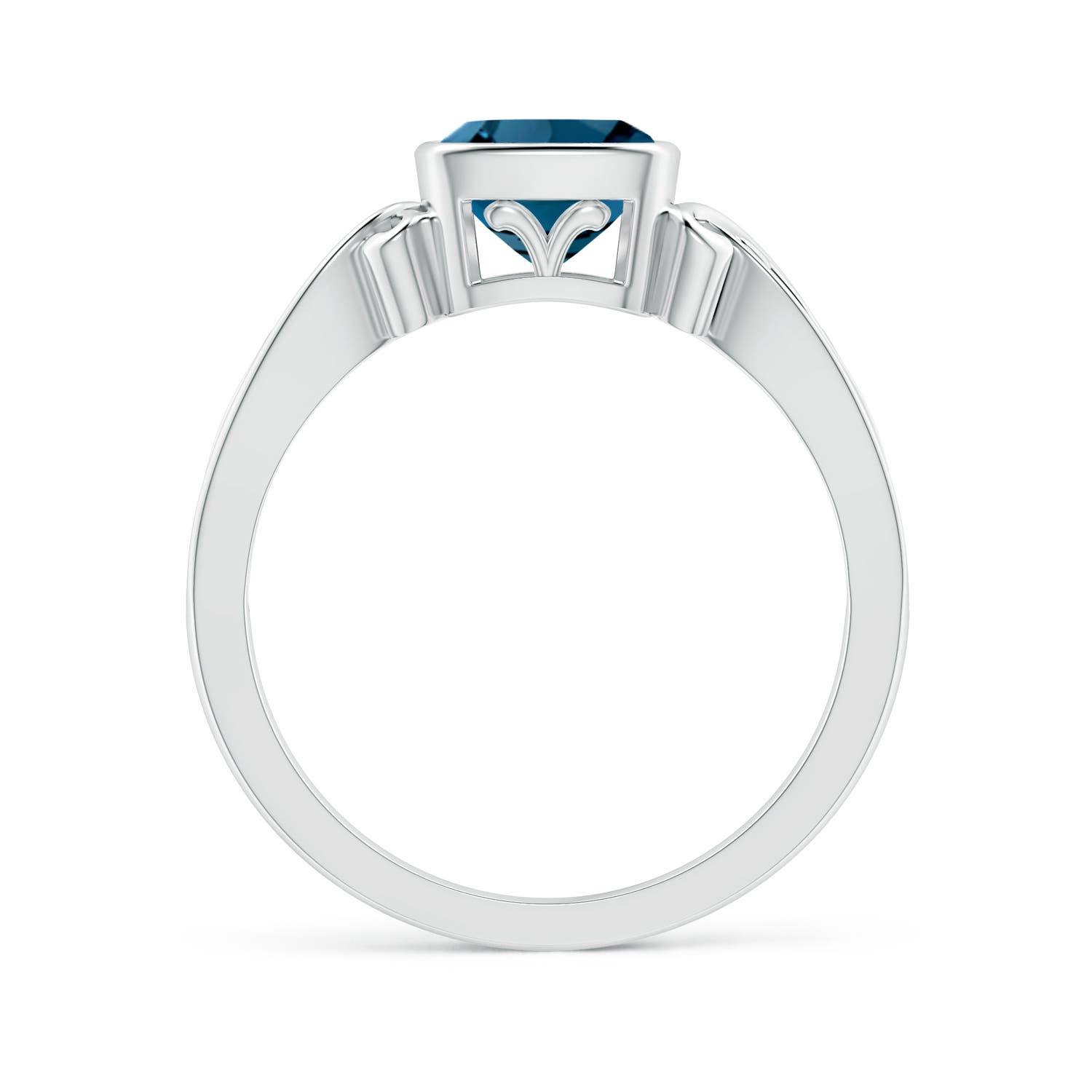 AAAA - London Blue Topaz / 1.1 CT / 14 KT White Gold