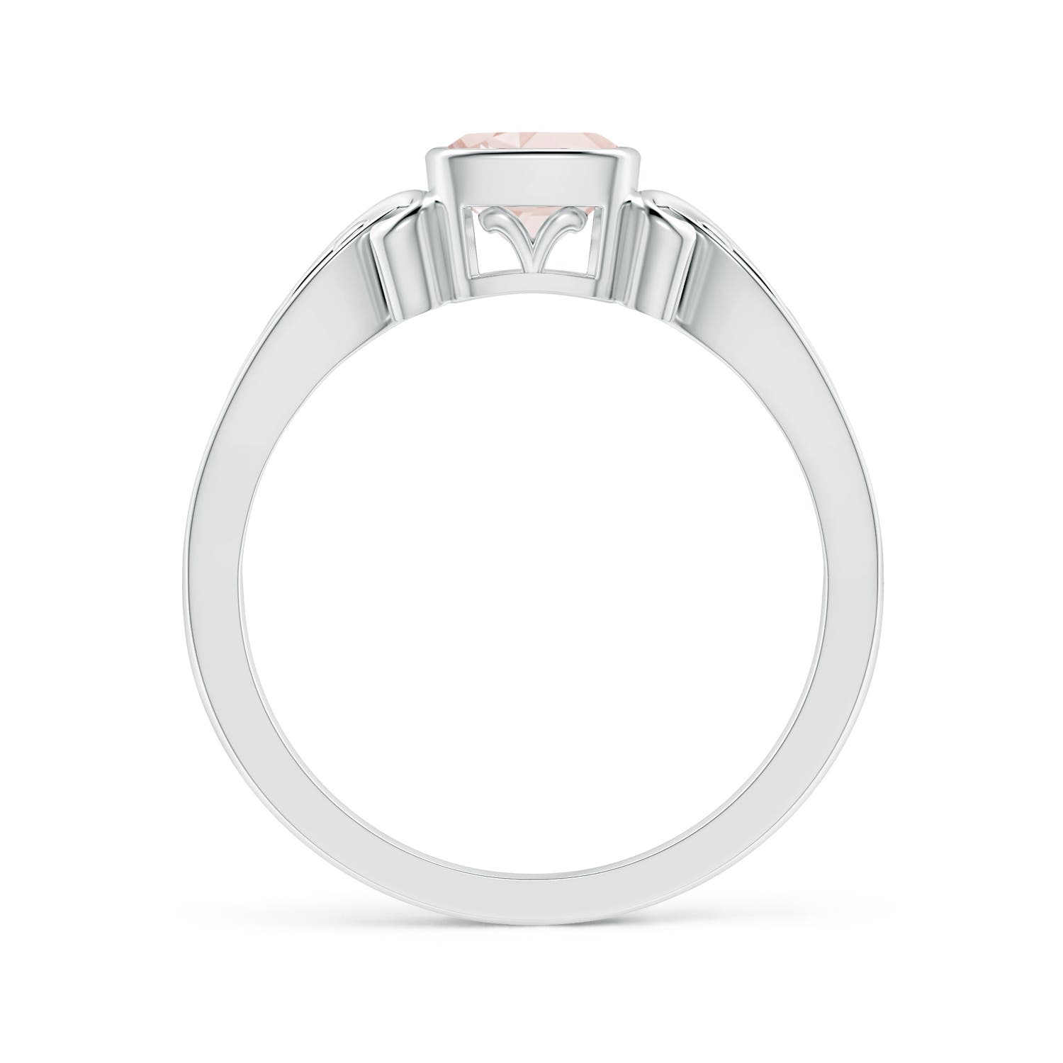 A - Morganite / 0.45 CT / 14 KT White Gold