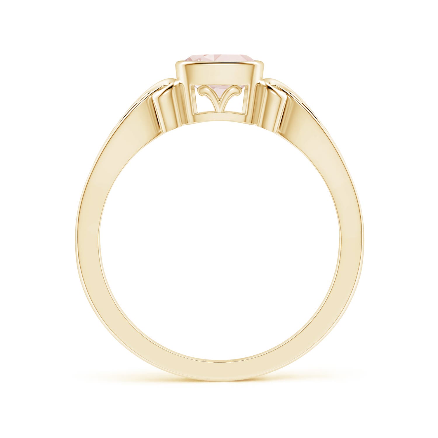 A - Morganite / 0.45 CT / 14 KT Yellow Gold