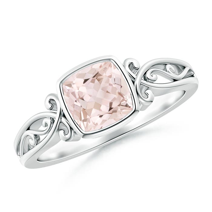 A - Morganite / 0.75 CT / 14 KT White Gold