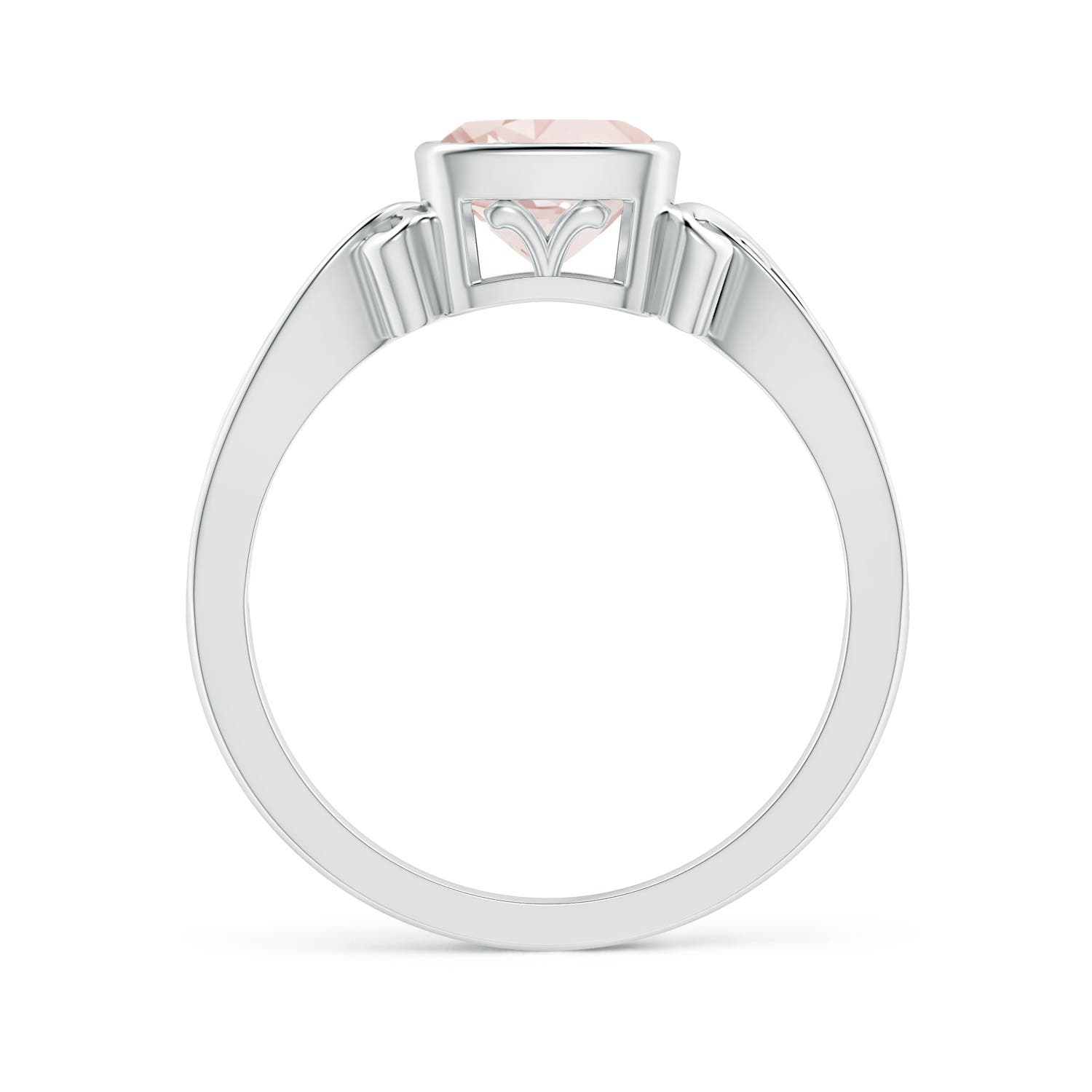 A - Morganite / 0.75 CT / 14 KT White Gold