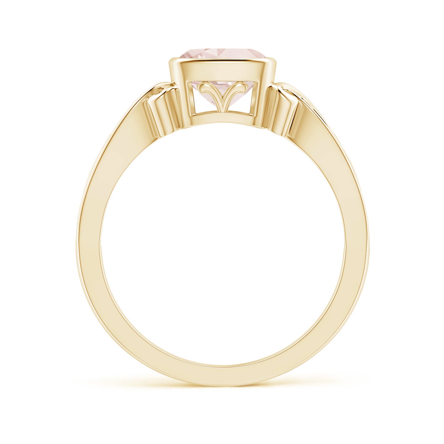 A - Morganite / 0.75 CT / 14 KT Yellow Gold