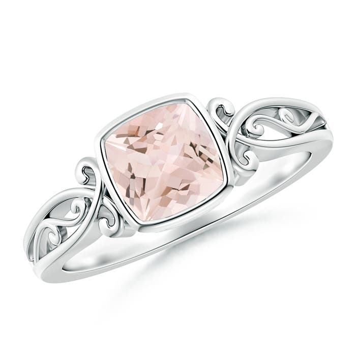 AA - Morganite / 0.75 CT / 14 KT White Gold