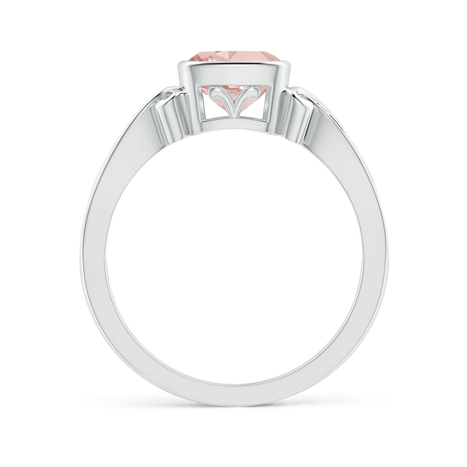 AAAA - Morganite / 0.75 CT / 14 KT White Gold