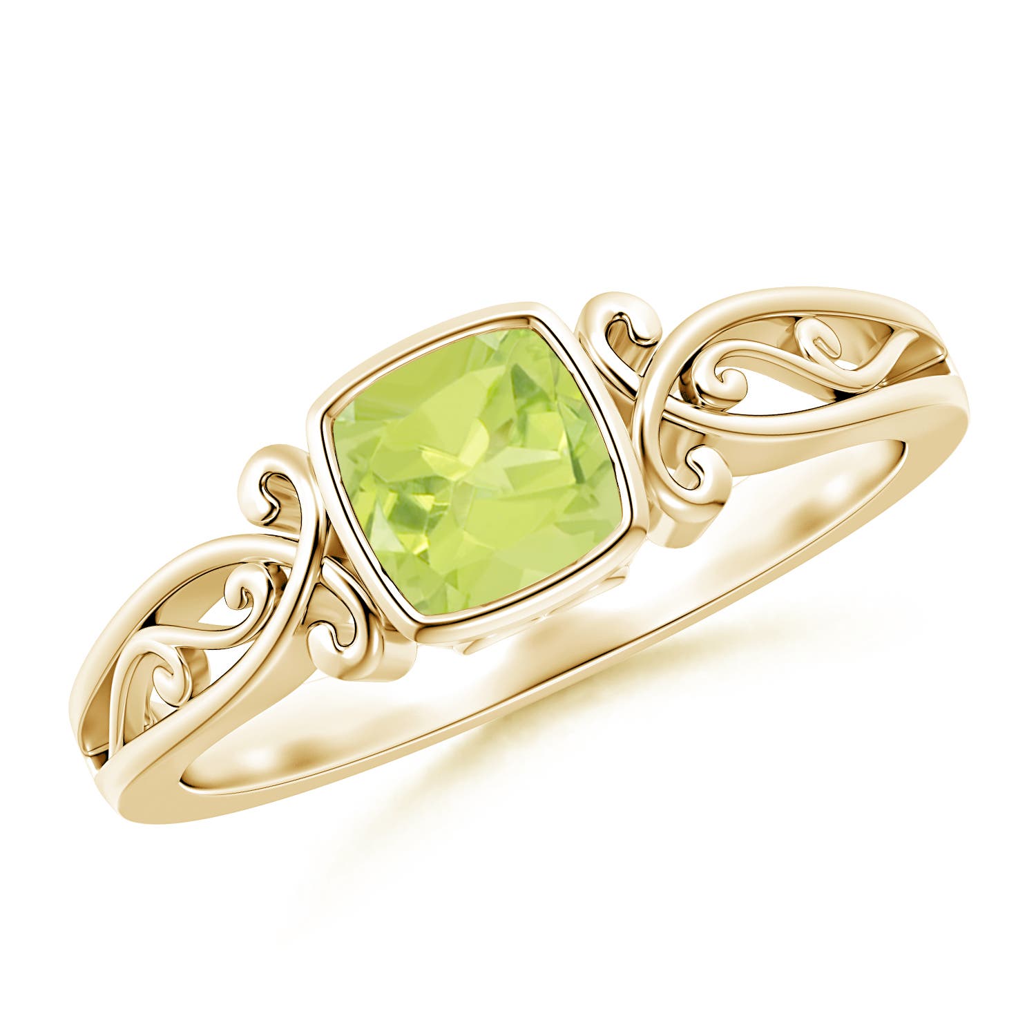 A - Peridot / 0.6 CT / 14 KT Yellow Gold