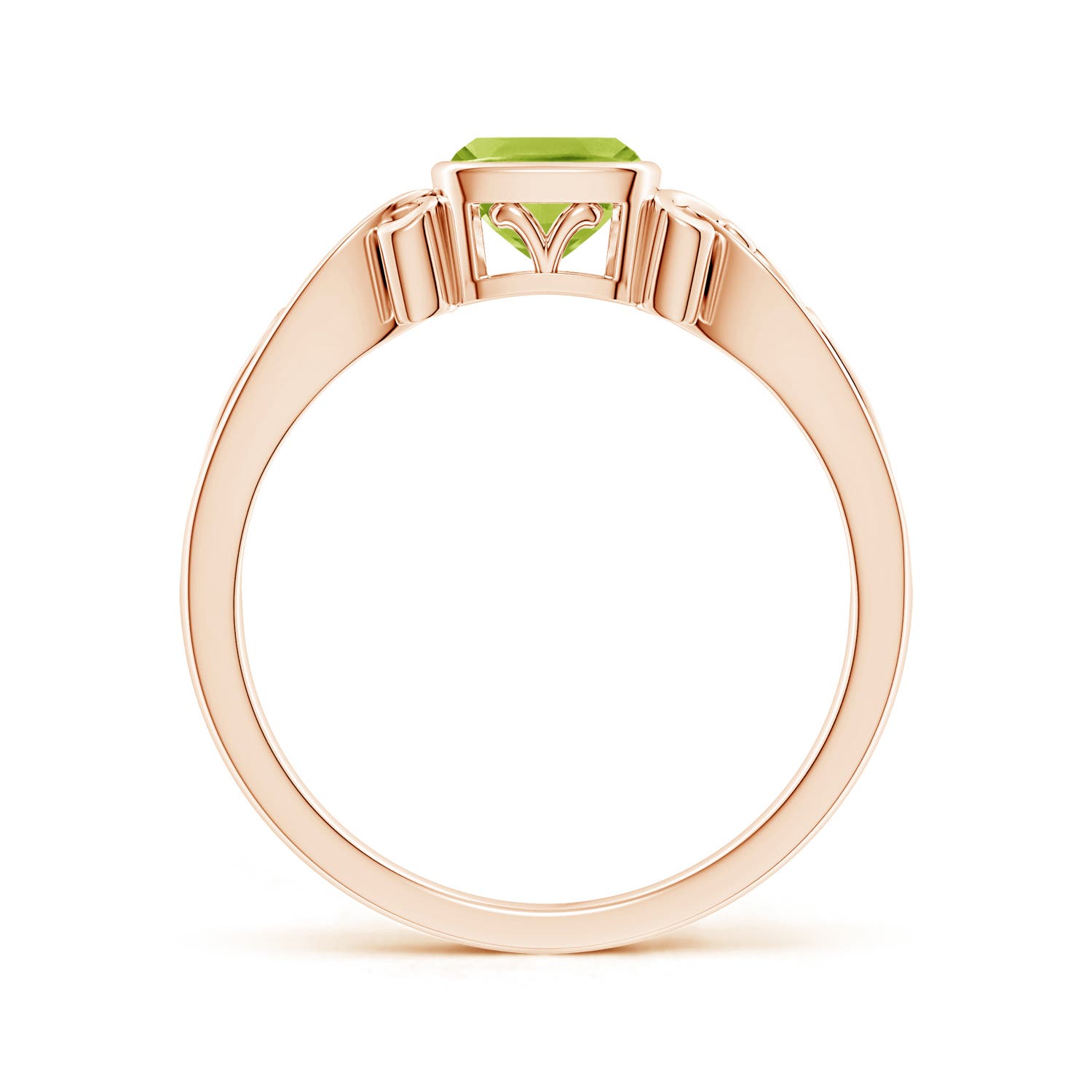 AA - Peridot / 0.6 CT / 14 KT Rose Gold