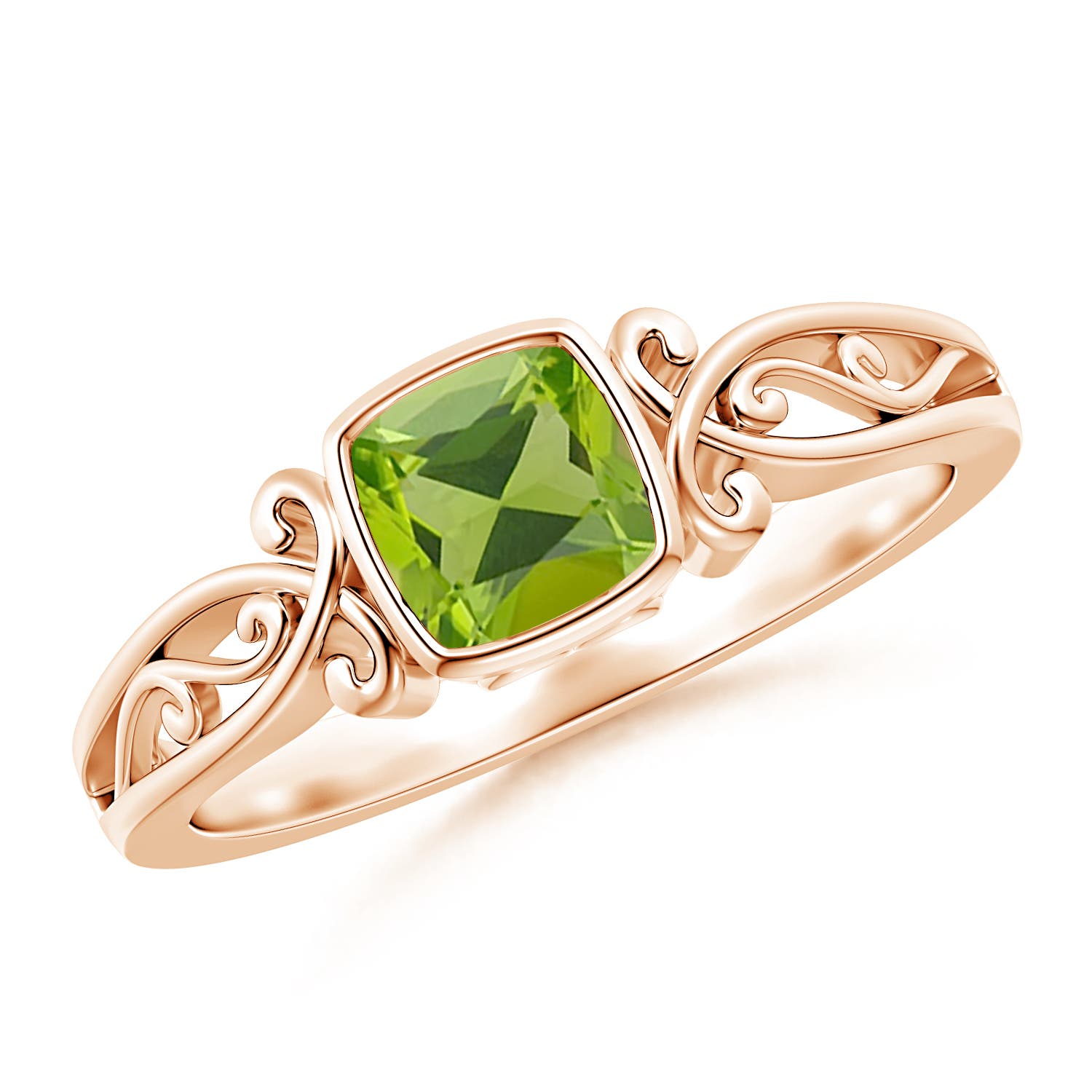 AAA - Peridot / 0.6 CT / 14 KT Rose Gold