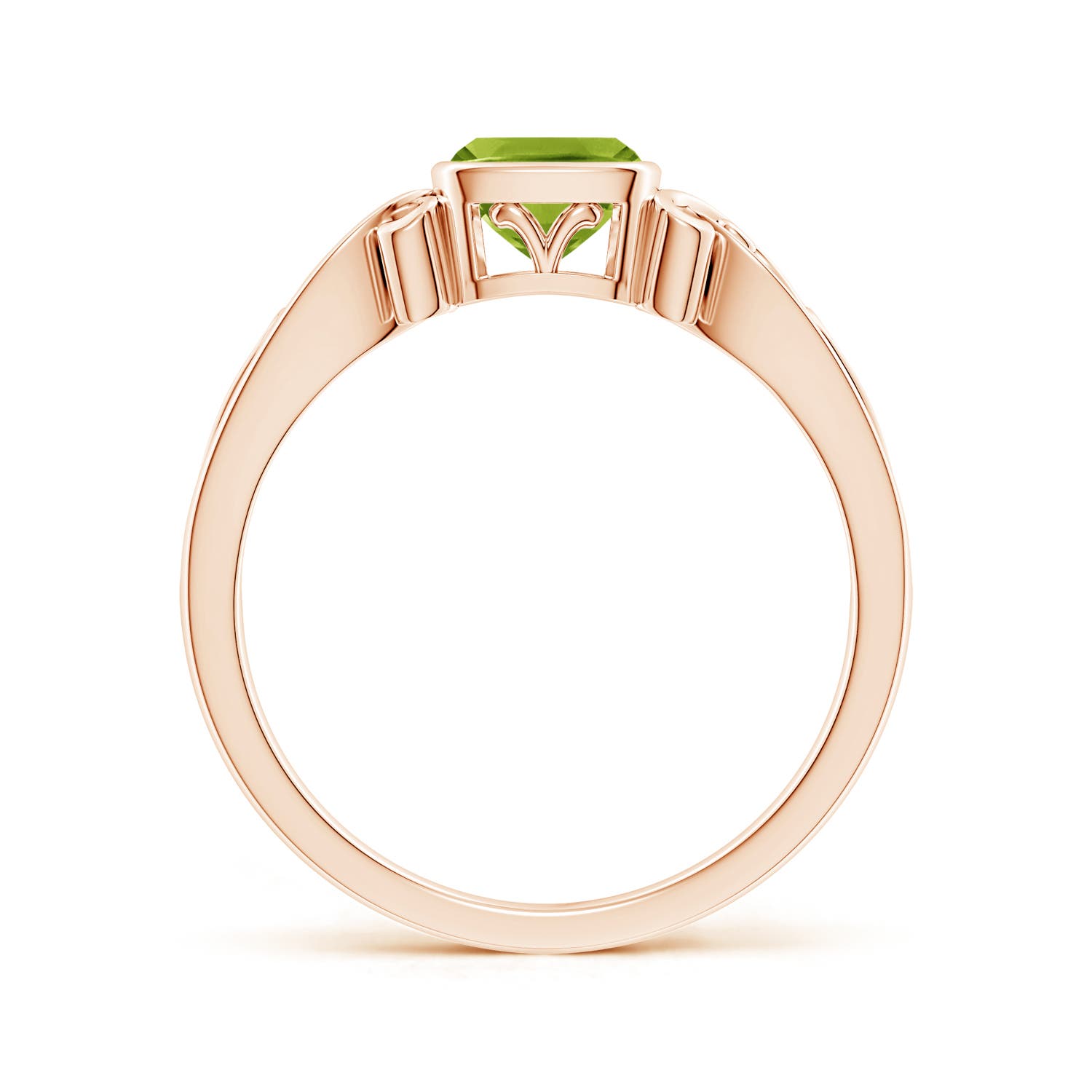 AAA - Peridot / 0.6 CT / 14 KT Rose Gold