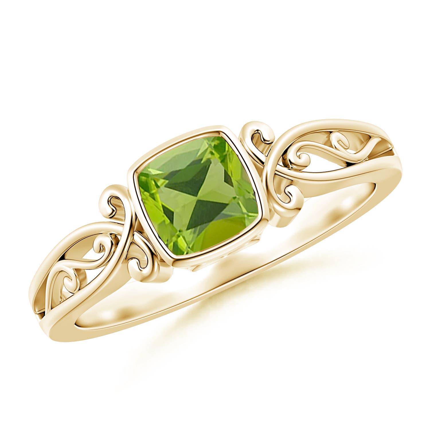 AAA - Peridot / 0.6 CT / 14 KT Yellow Gold