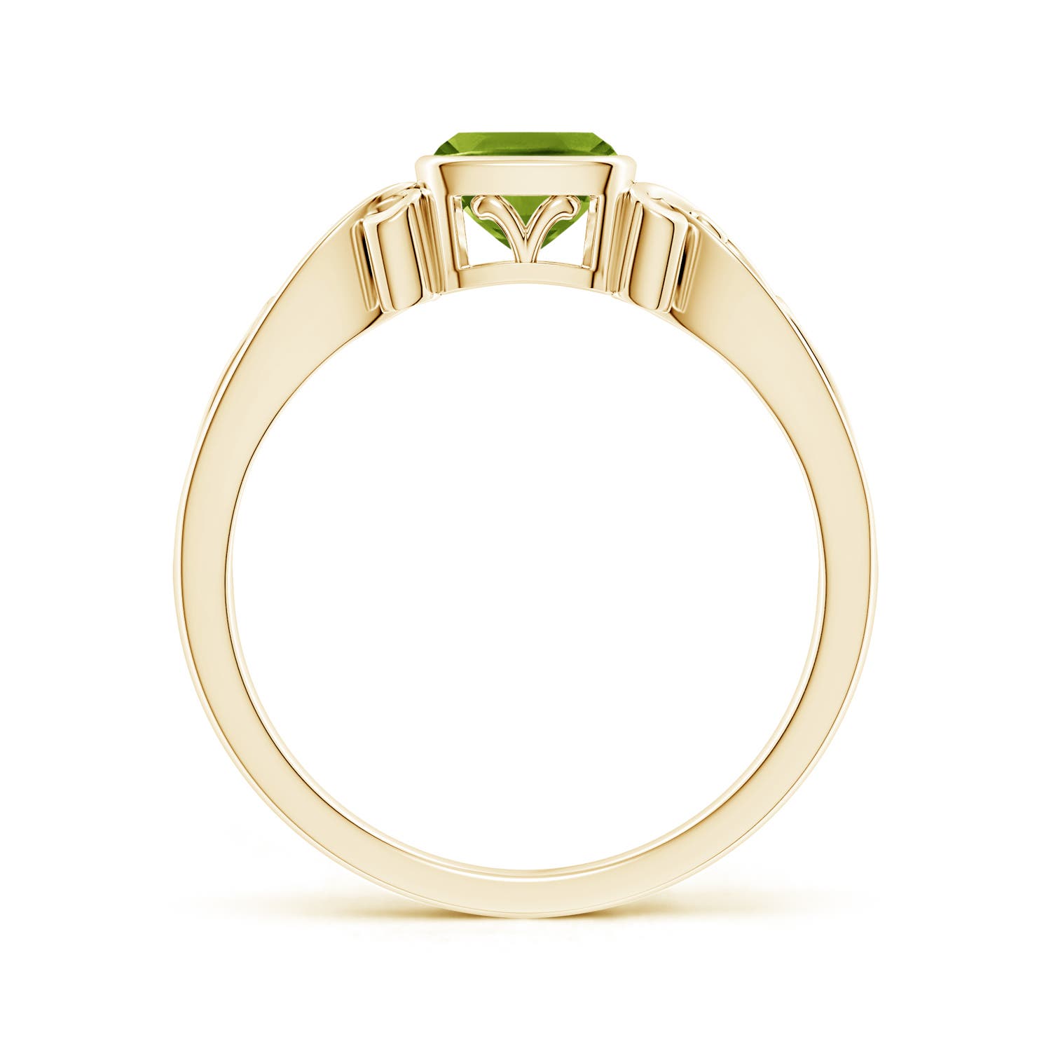 AAAA - Peridot / 0.6 CT / 14 KT Yellow Gold