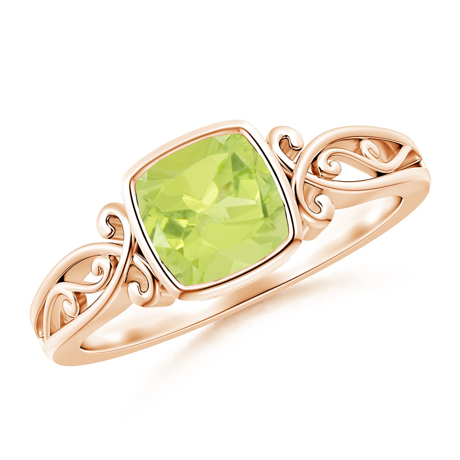 A - Peridot / 1.1 CT / 14 KT Rose Gold