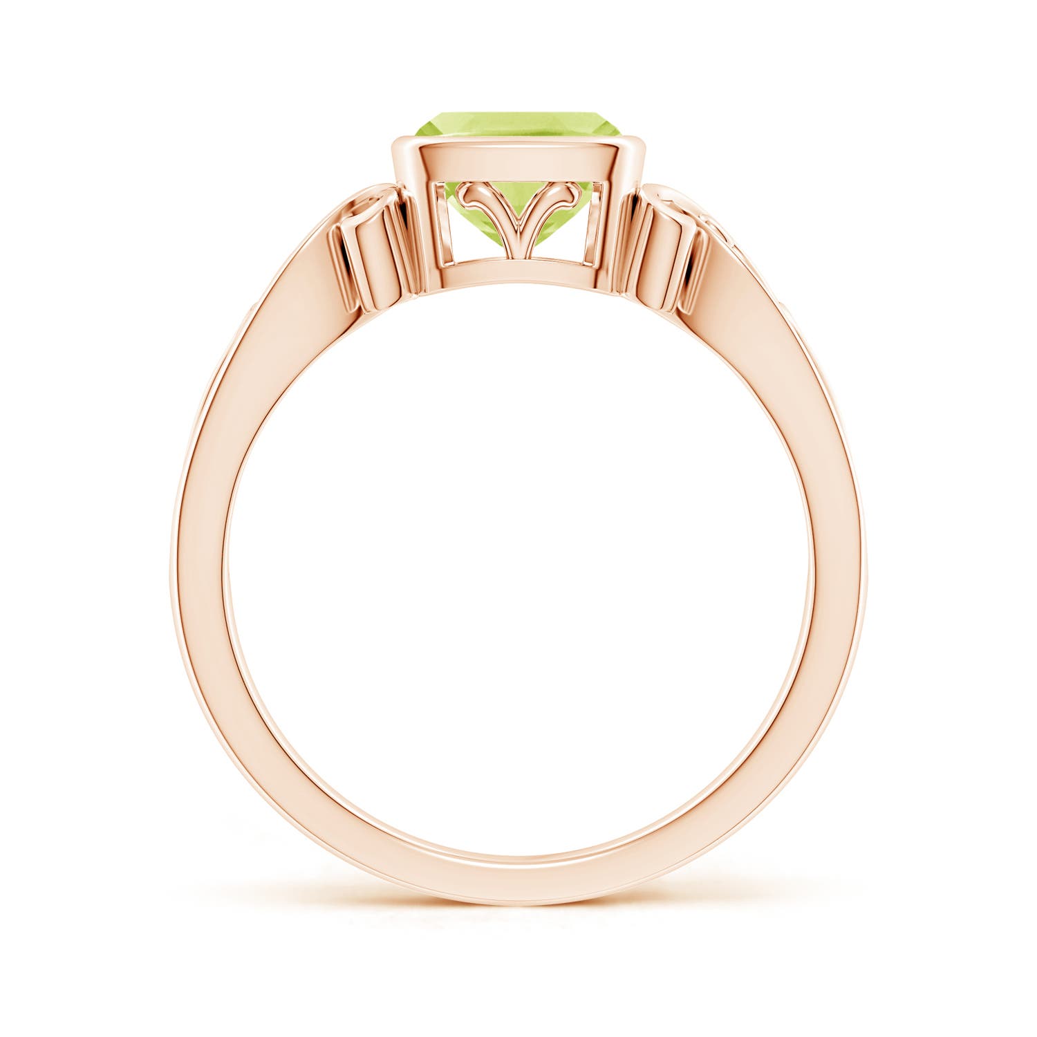 A - Peridot / 1.1 CT / 14 KT Rose Gold