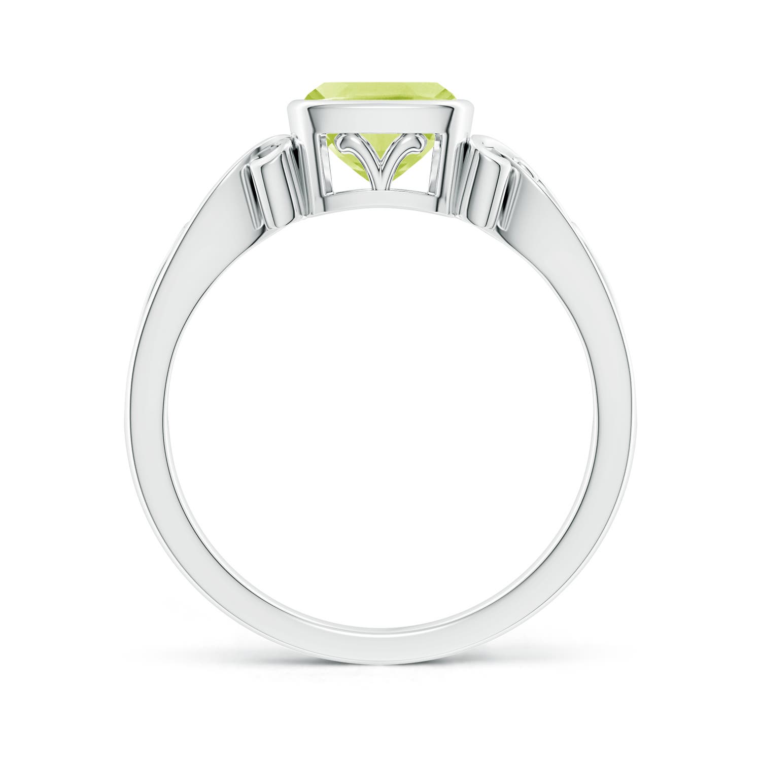 A - Peridot / 1.1 CT / 14 KT White Gold